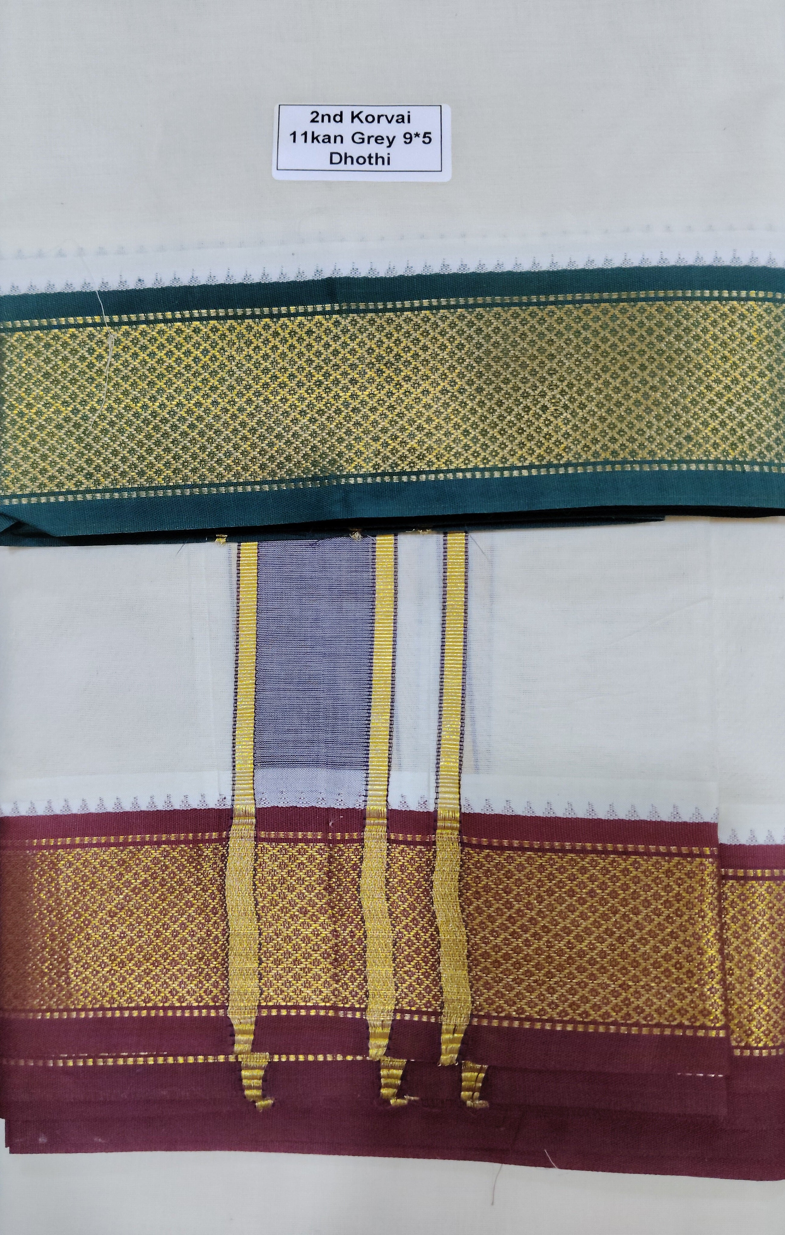 Pure cotton Muhurtham 11kann dhoti 9*5