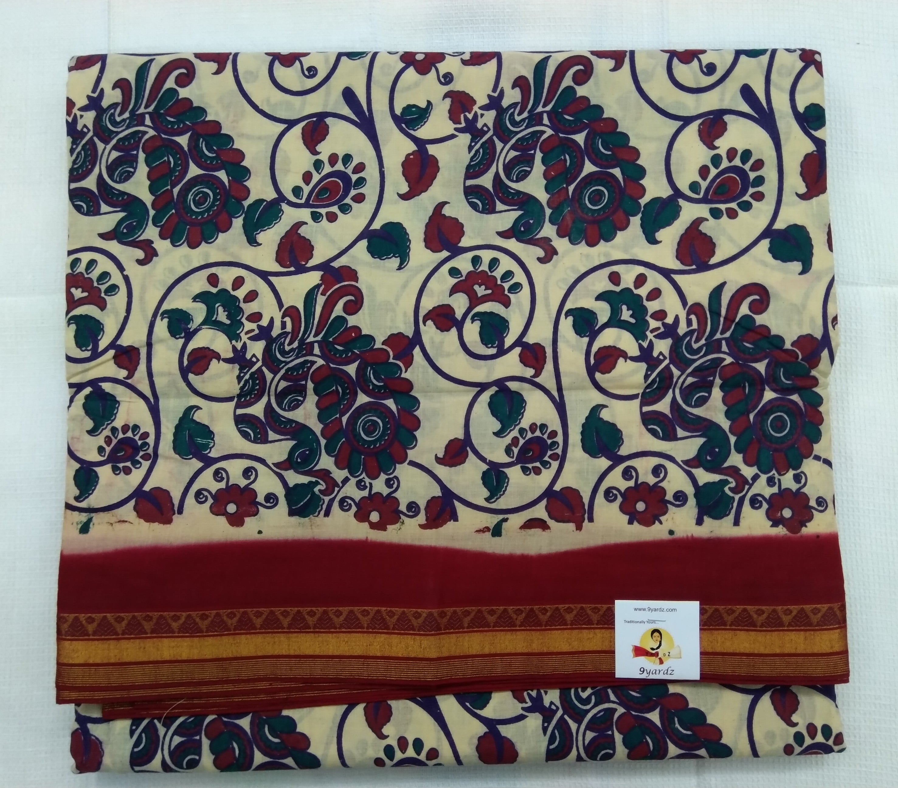 Off white based kalamkari - 10.5 yardz