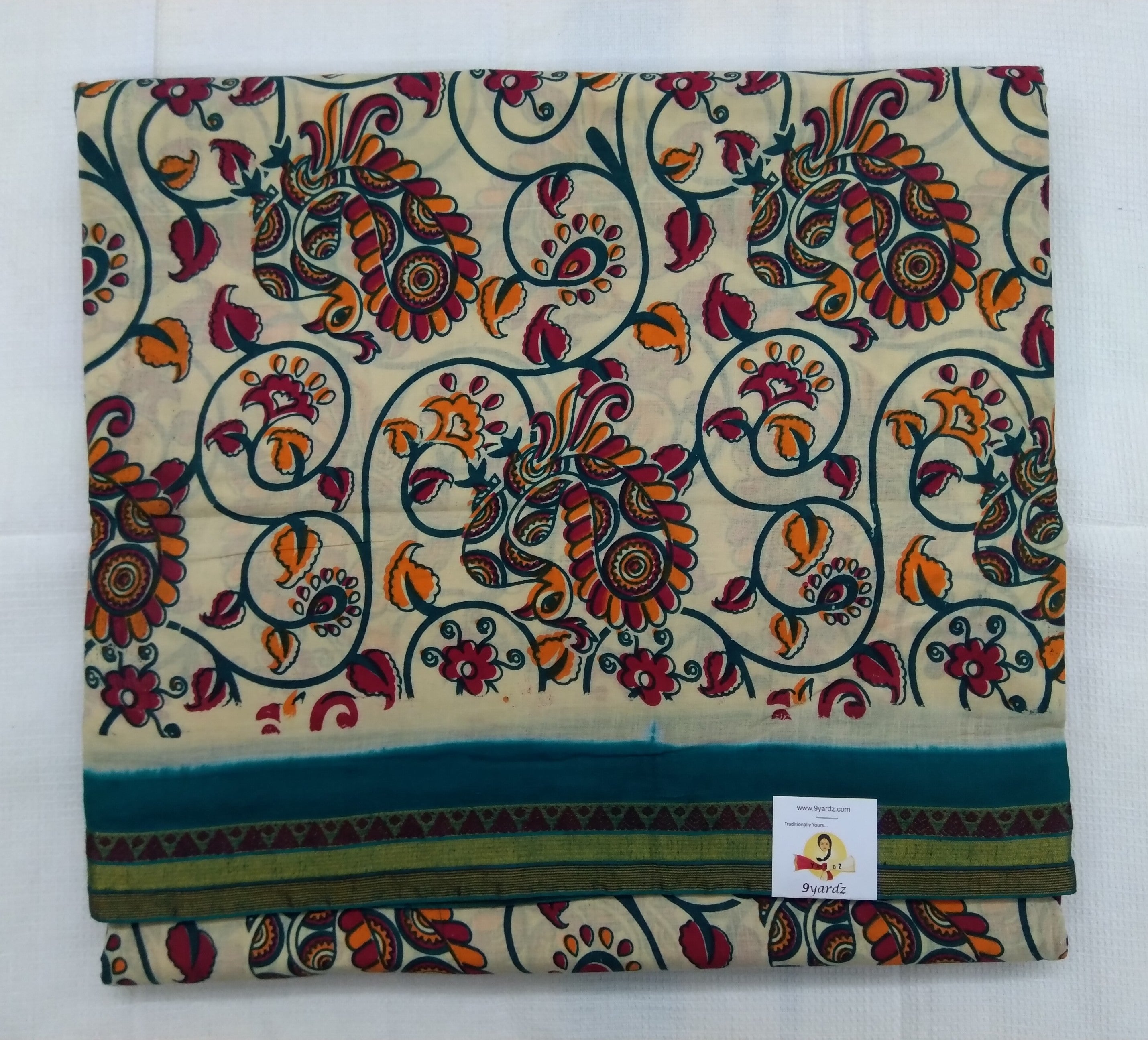 Off white based kalamkari - 10.5 yardz