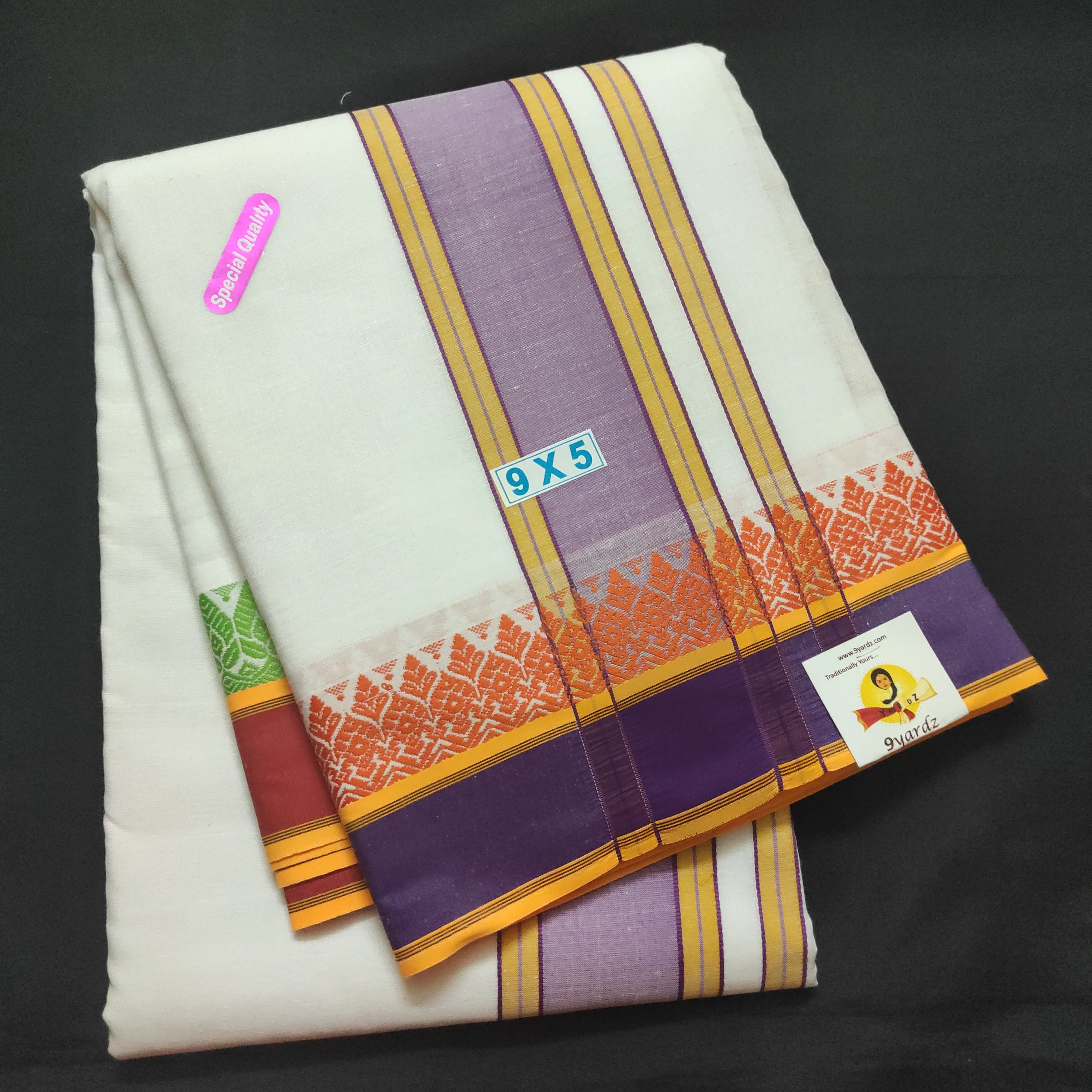 Dhothi fancy border 9*5