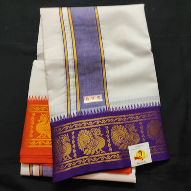 Cotton Dhothi jacquard border 9*5