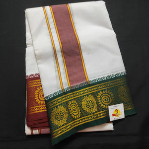 Cotton Dhothi jacquard border 9*5