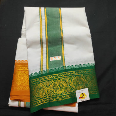 Cotton Dhothi jacquard border 9*5