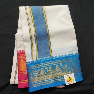 Cotton Dhothi jacquard border 9*5