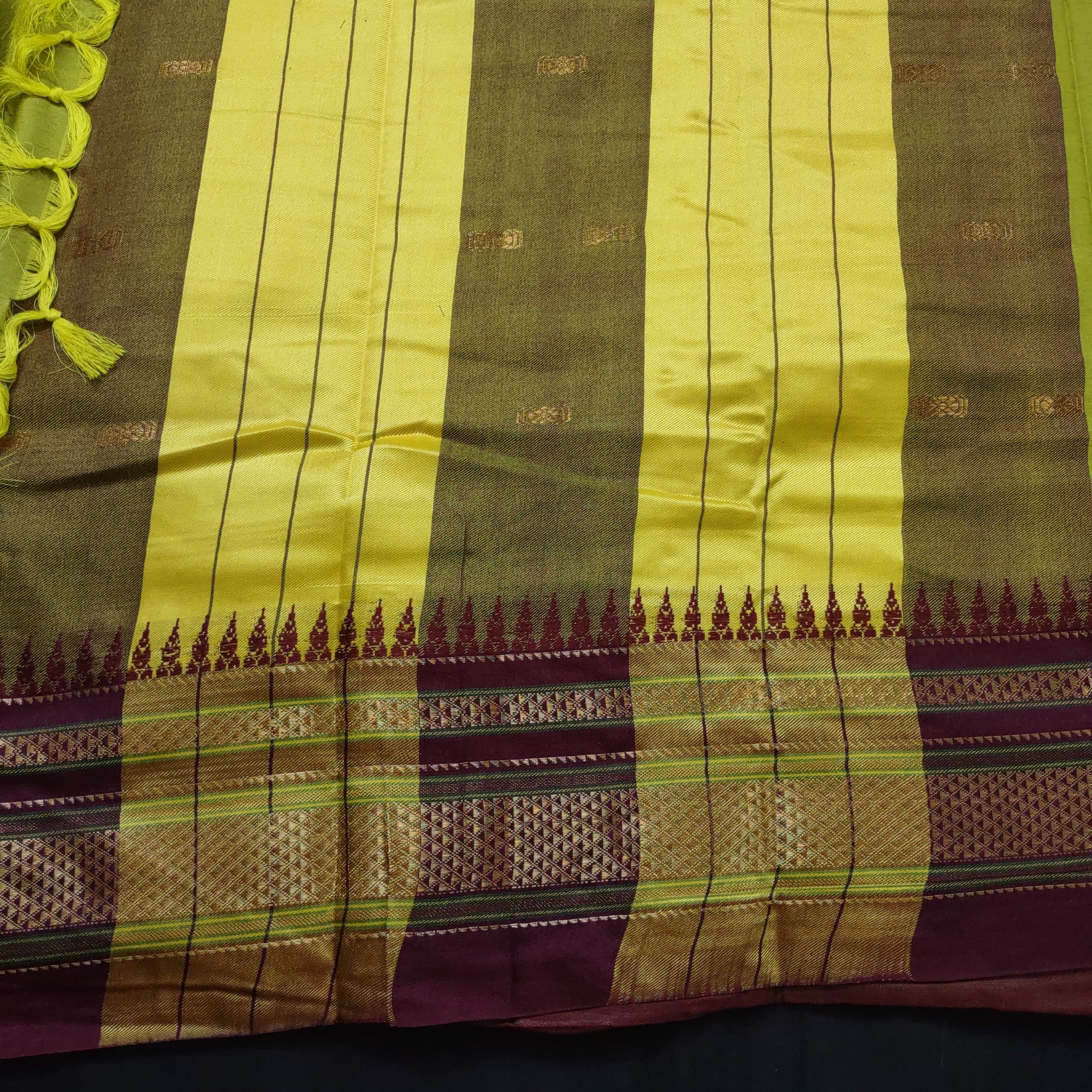 Maharashtra Art silk- 6yardz
