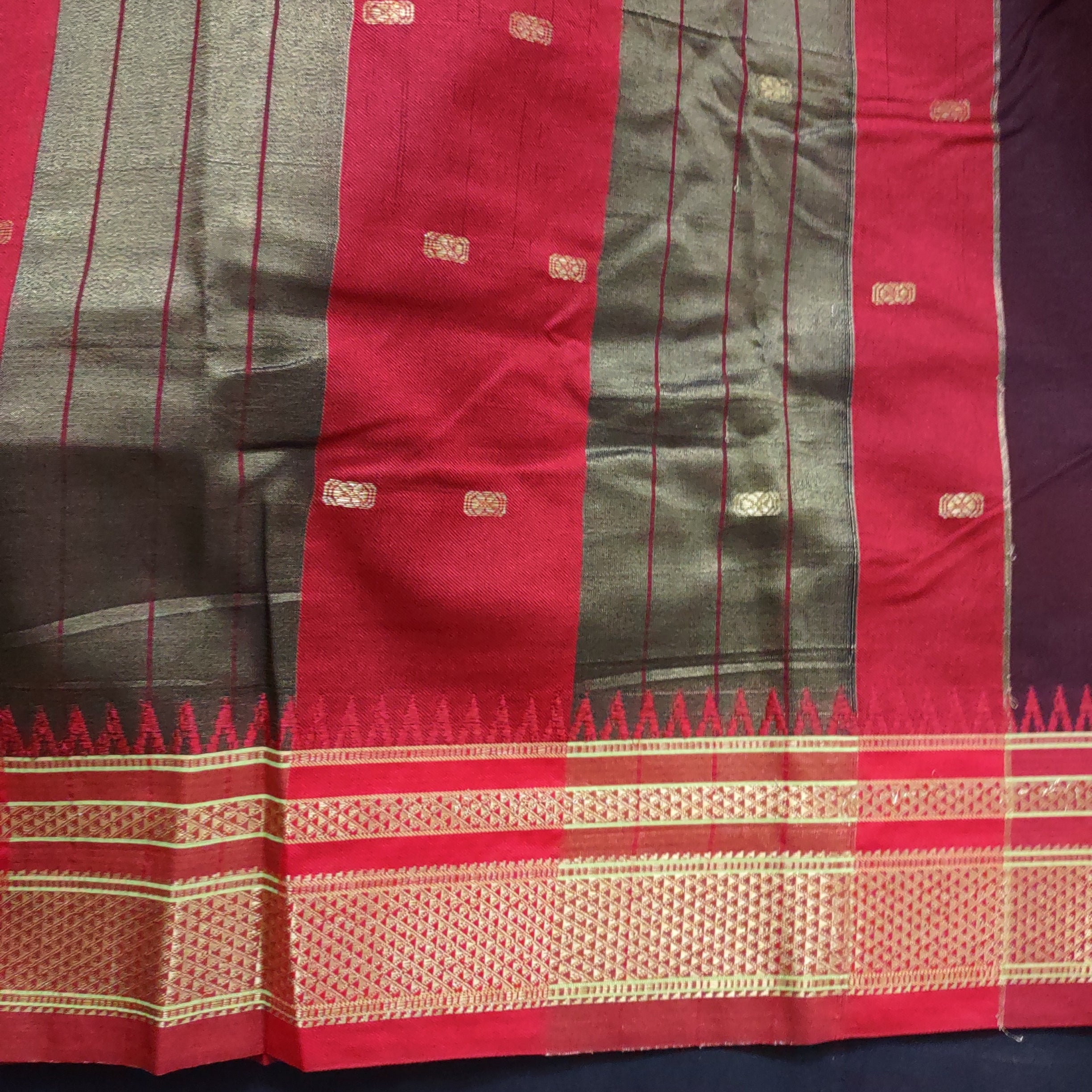 Maharashtra Art silk- 6yardz