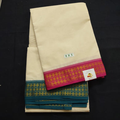 Cotton Dhothi fancy border 9*5