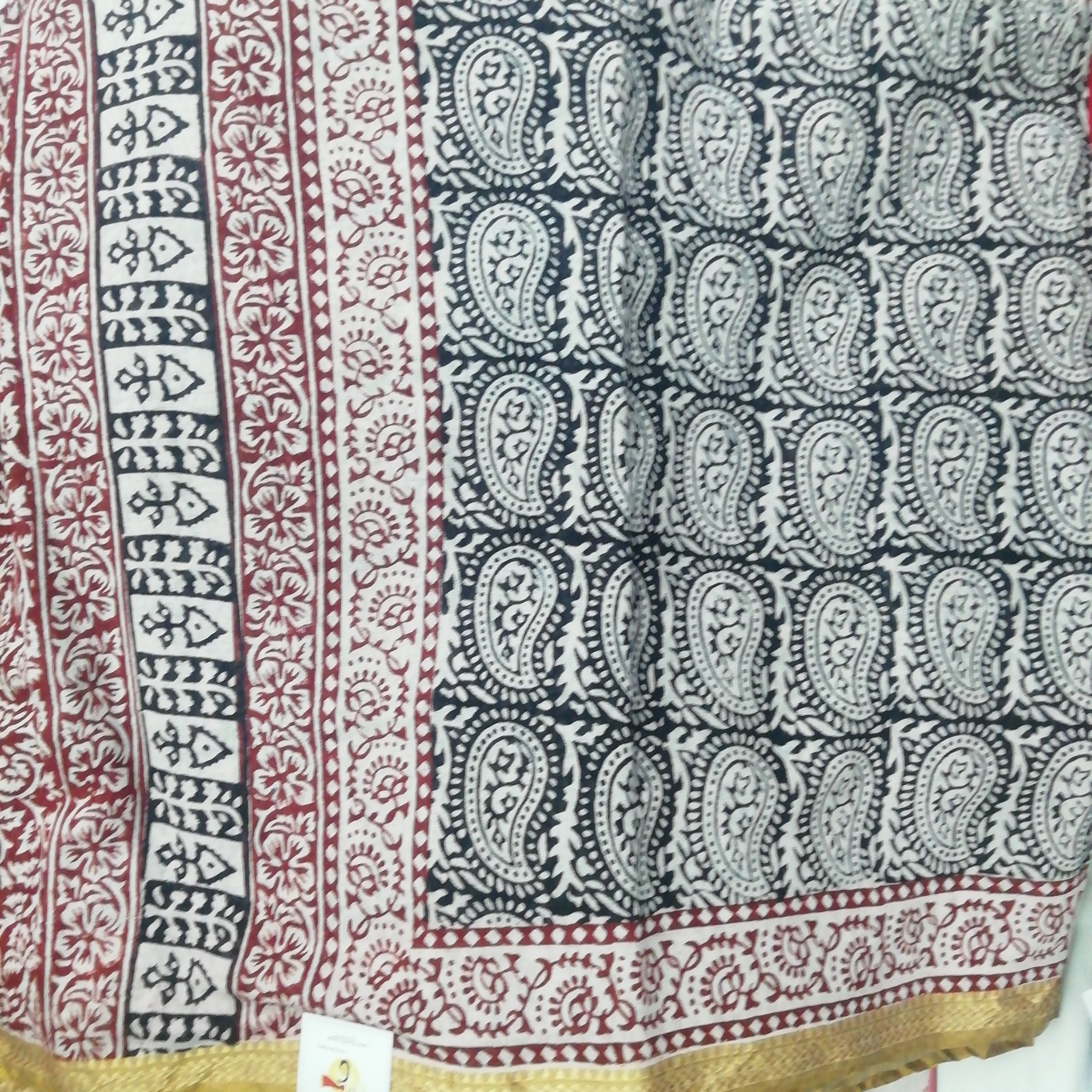 Baag/soft cotton 6 yards with zari