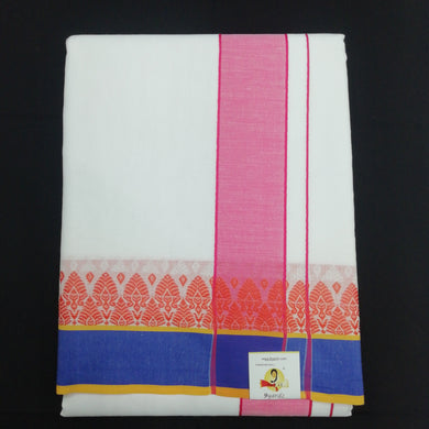 Dhoti 9*5 cotton Jacquard border