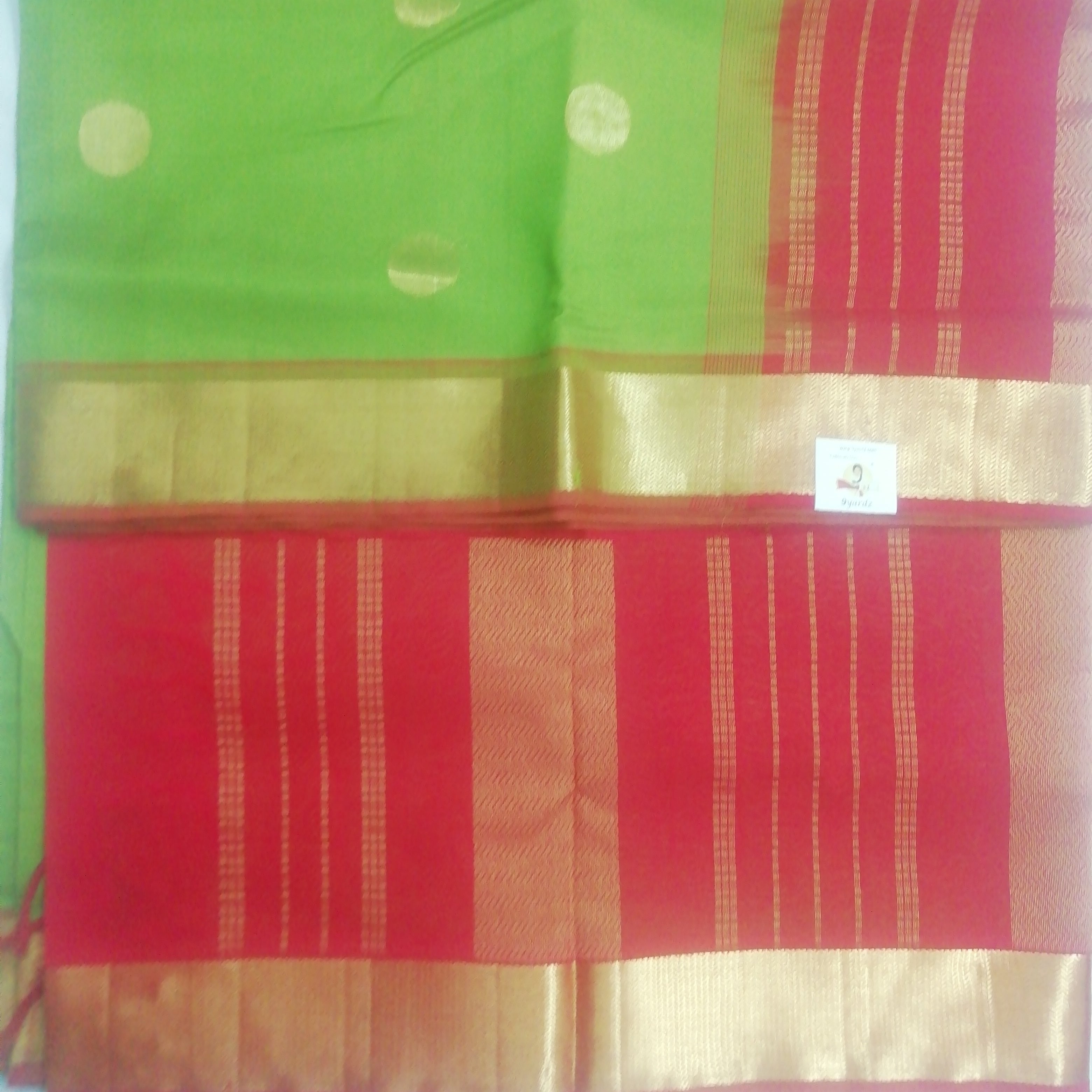 Pure silk cotton with butta -10 yards madisar