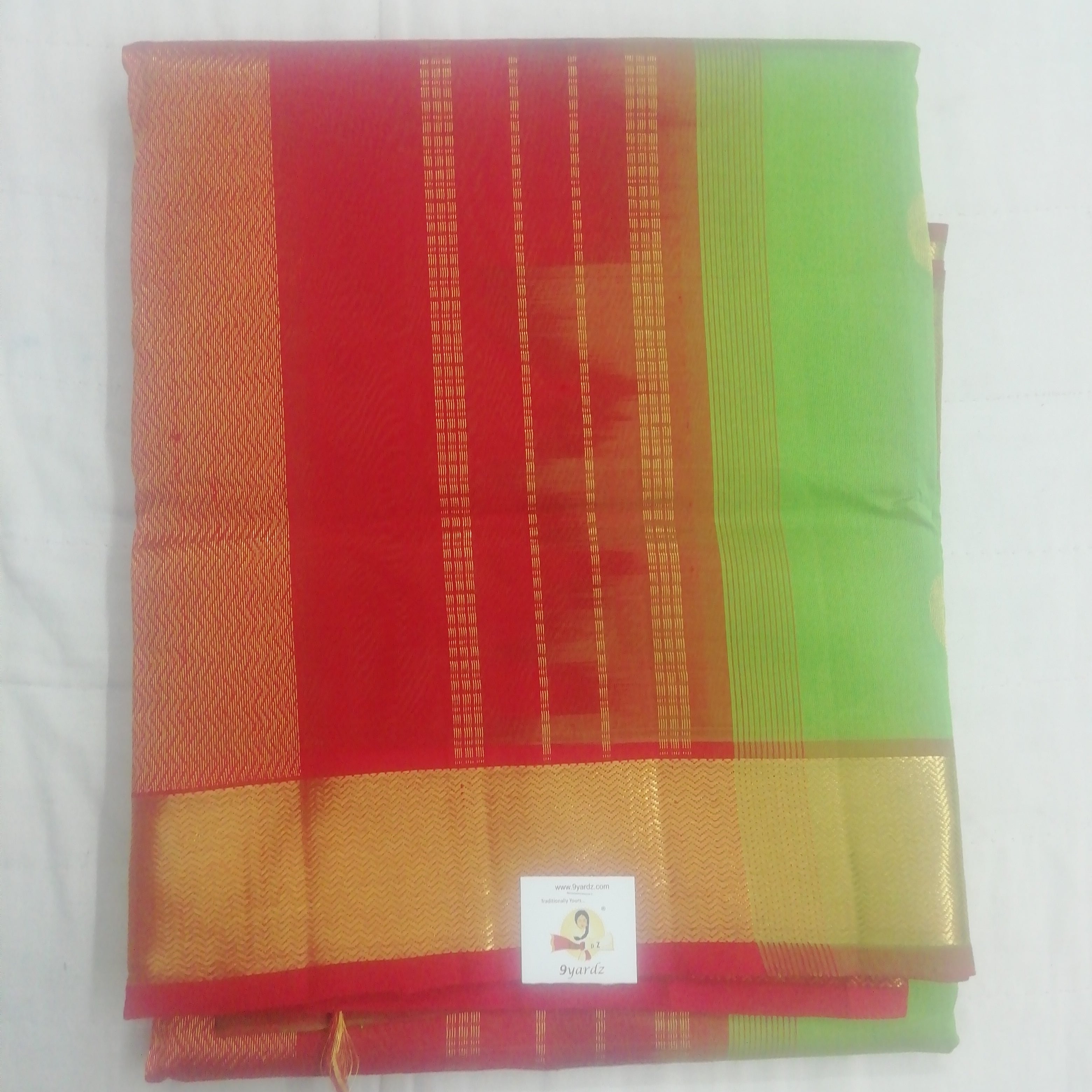 Pure silk cotton with butta -10 yards madisar