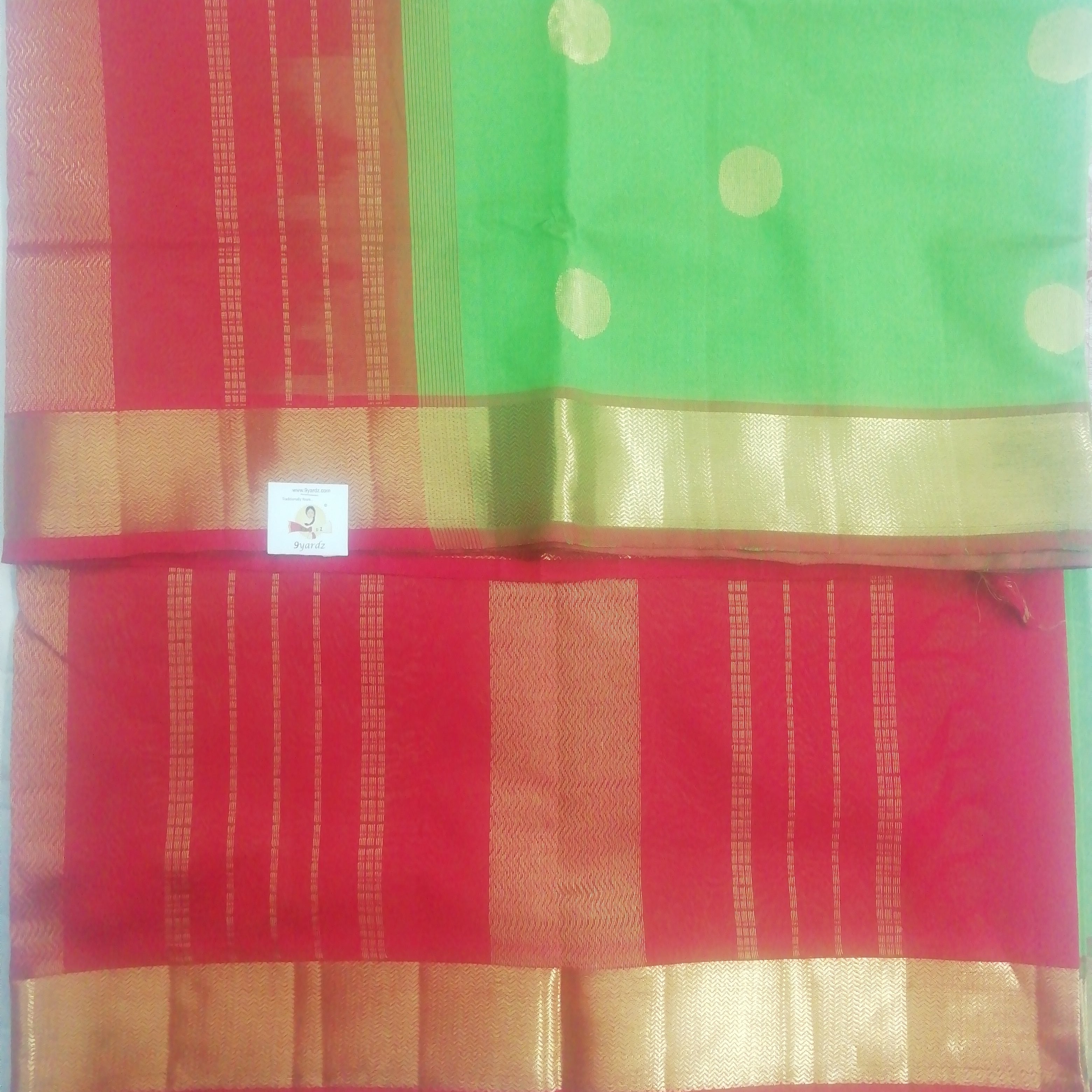 Pure silk cotton with butta -10 yards madisar