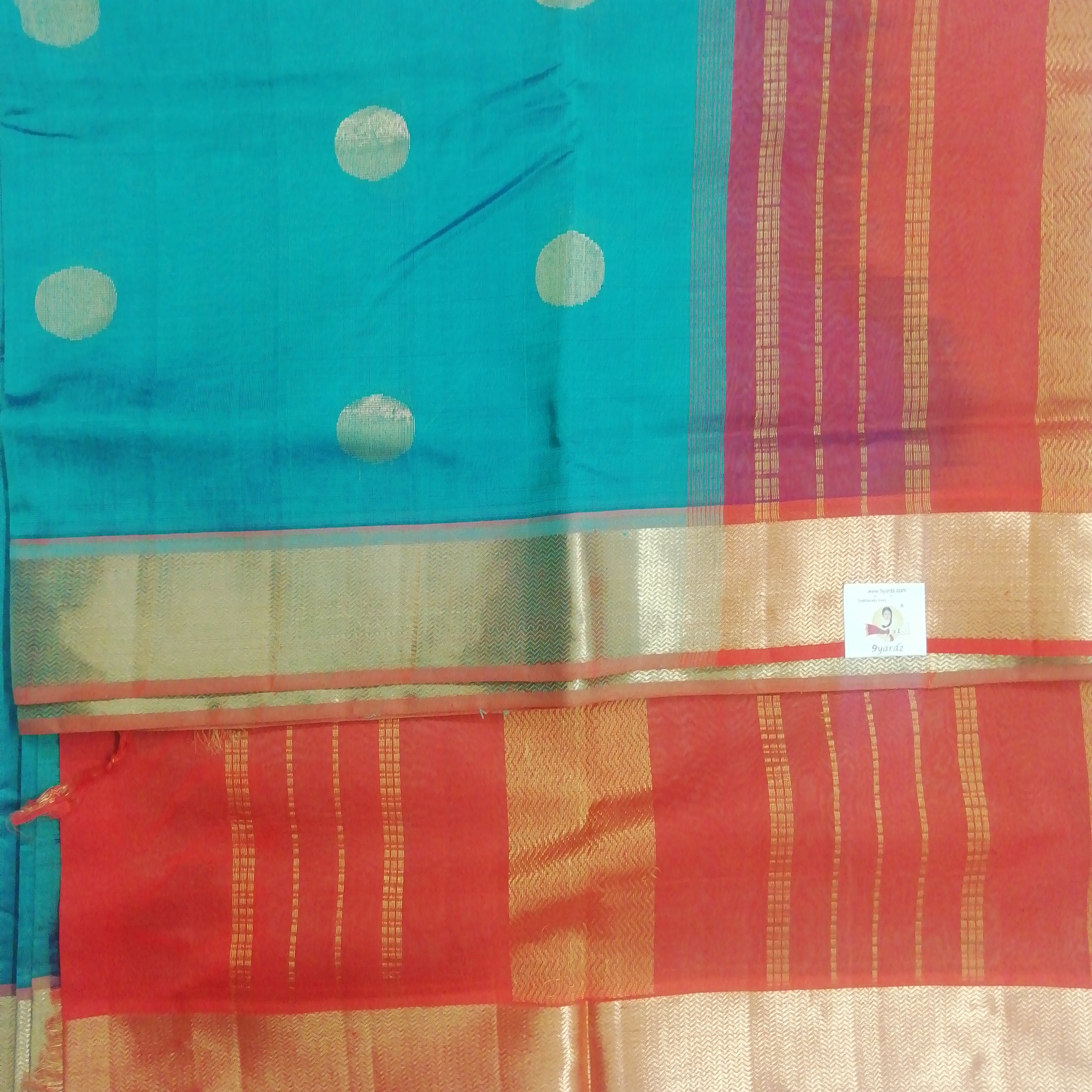 Pure silk cotton with butta -10 yards madisar