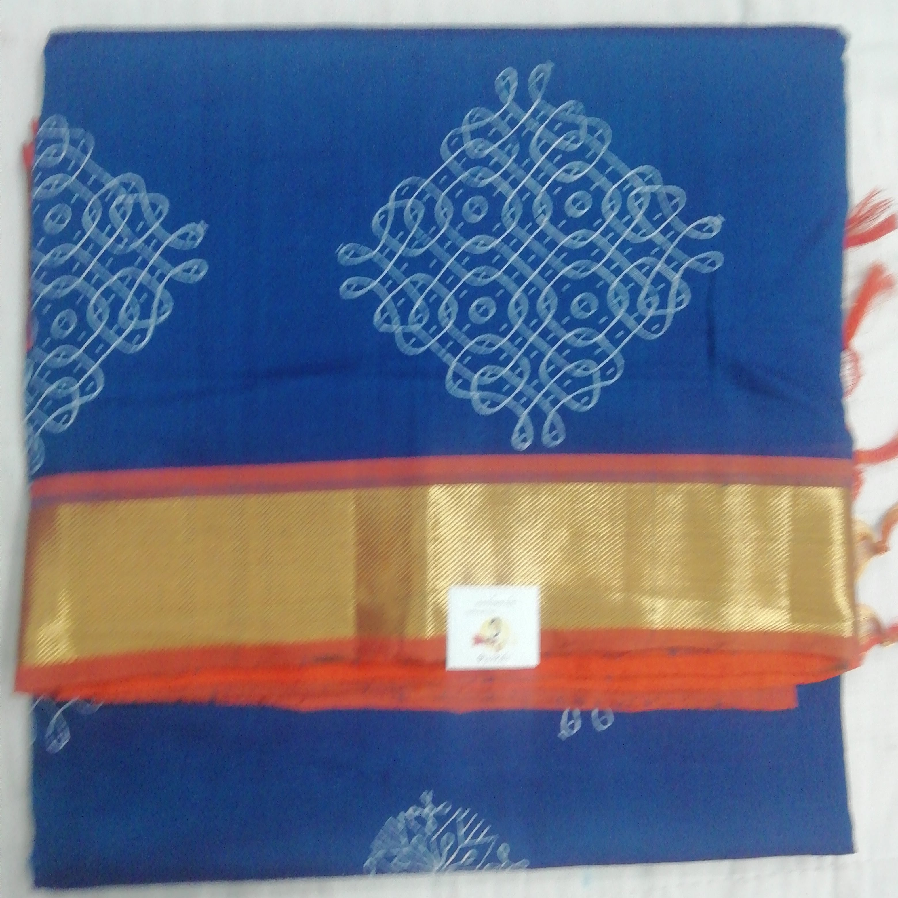 Pure silk cotton, reverse printed pallu- 10yards madisar