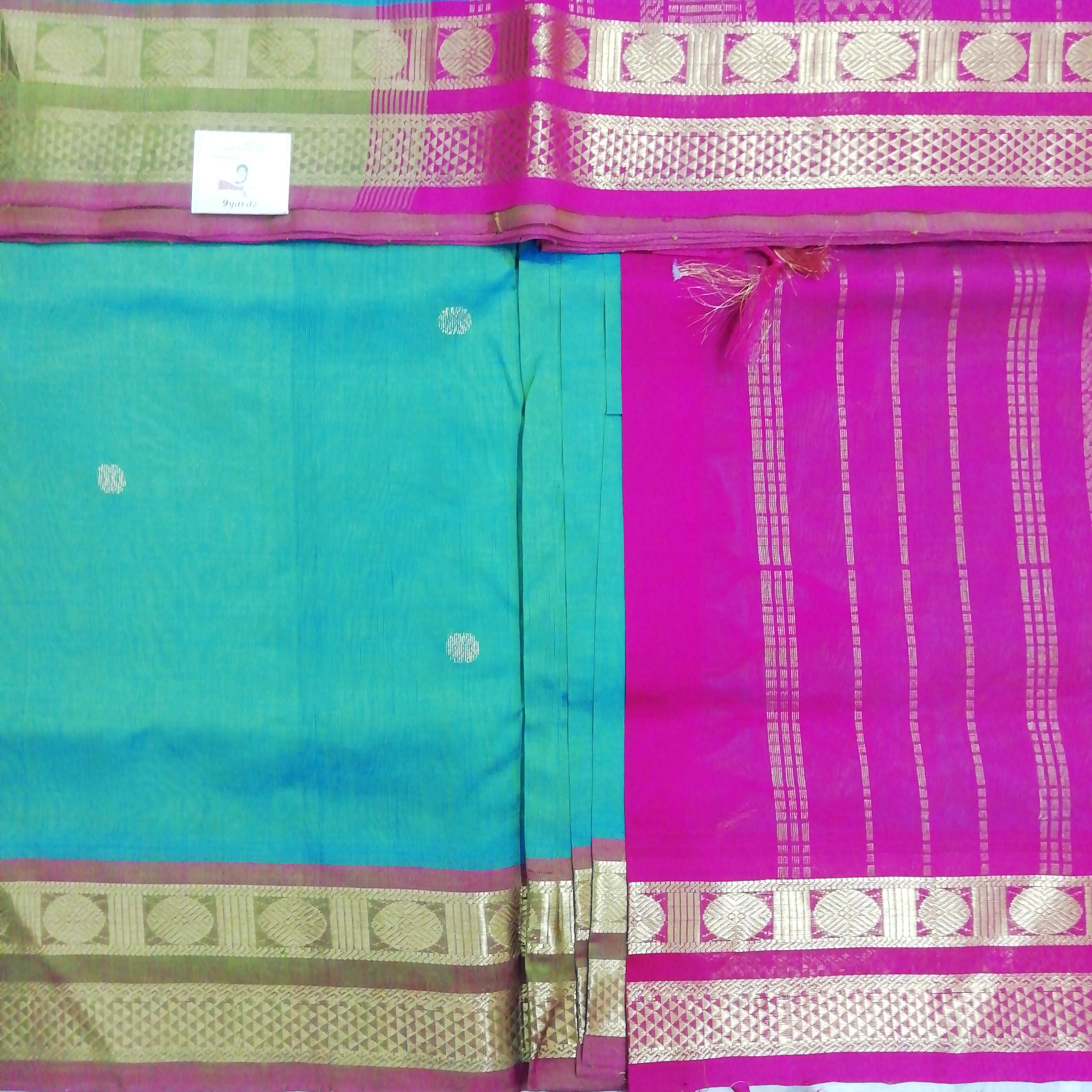 Pure silk cotton, rettai pet with butta-10 yards madisar