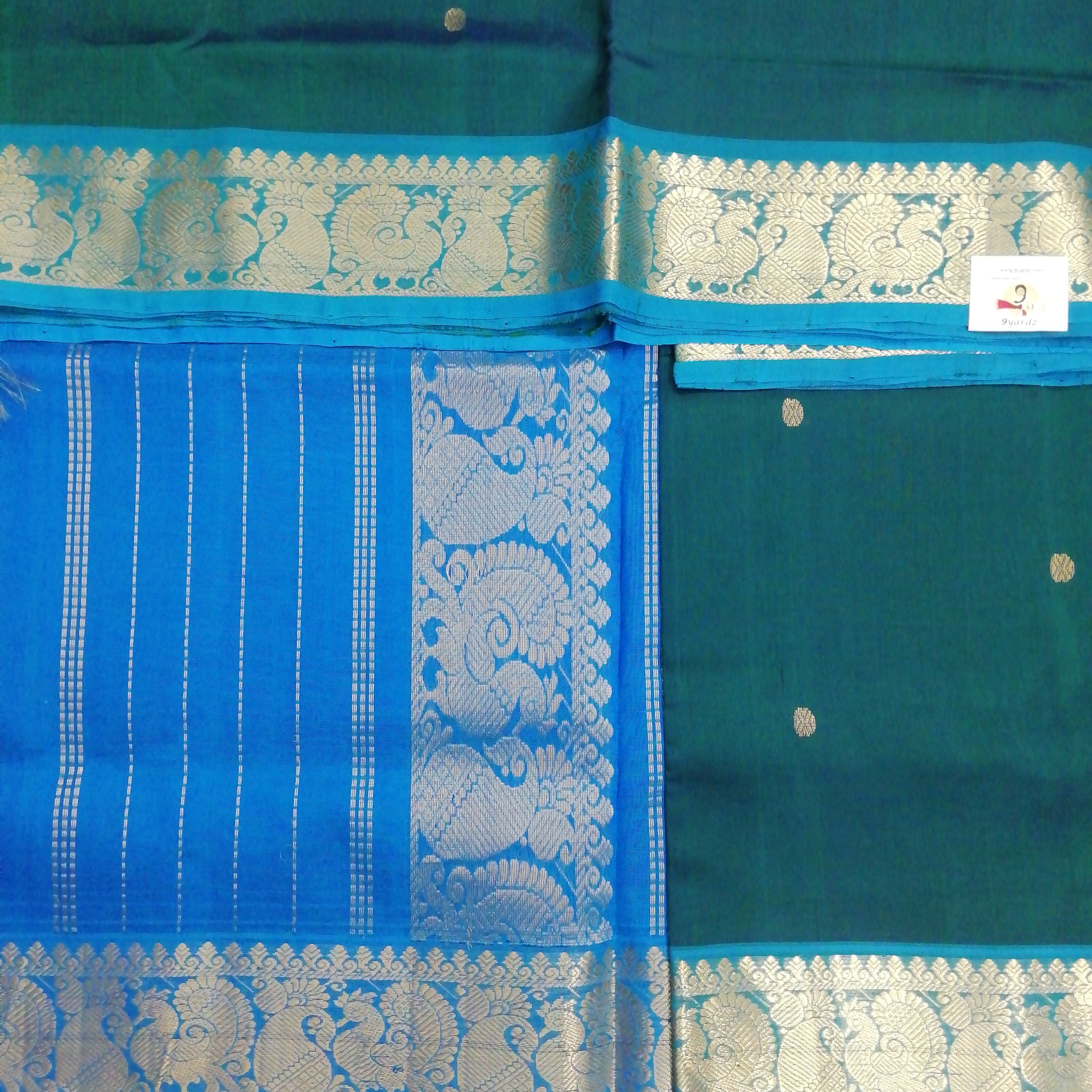 Pure silk cotton with butta -10yards madisar
