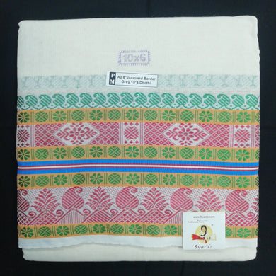 Cotton dhoti 10*6 thread jacquard border