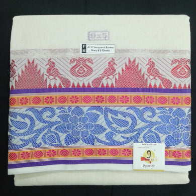 Cotton dhoti 9*5 thread jacquard border