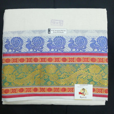 Cotton dhoti 9*5 thread jacquard border