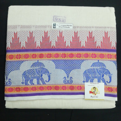 Cotton dhoti 9*5 thread jacquard border