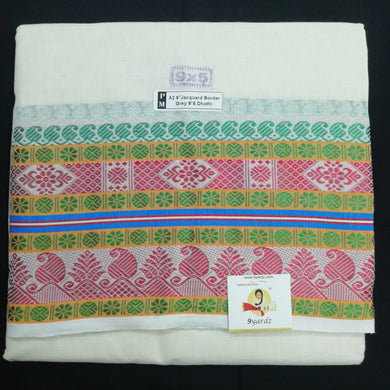 Cotton dhoti 9*5 thread jacquard border