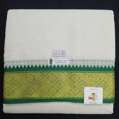 Cotton dhoti 9*5 thread jacquard Zari border