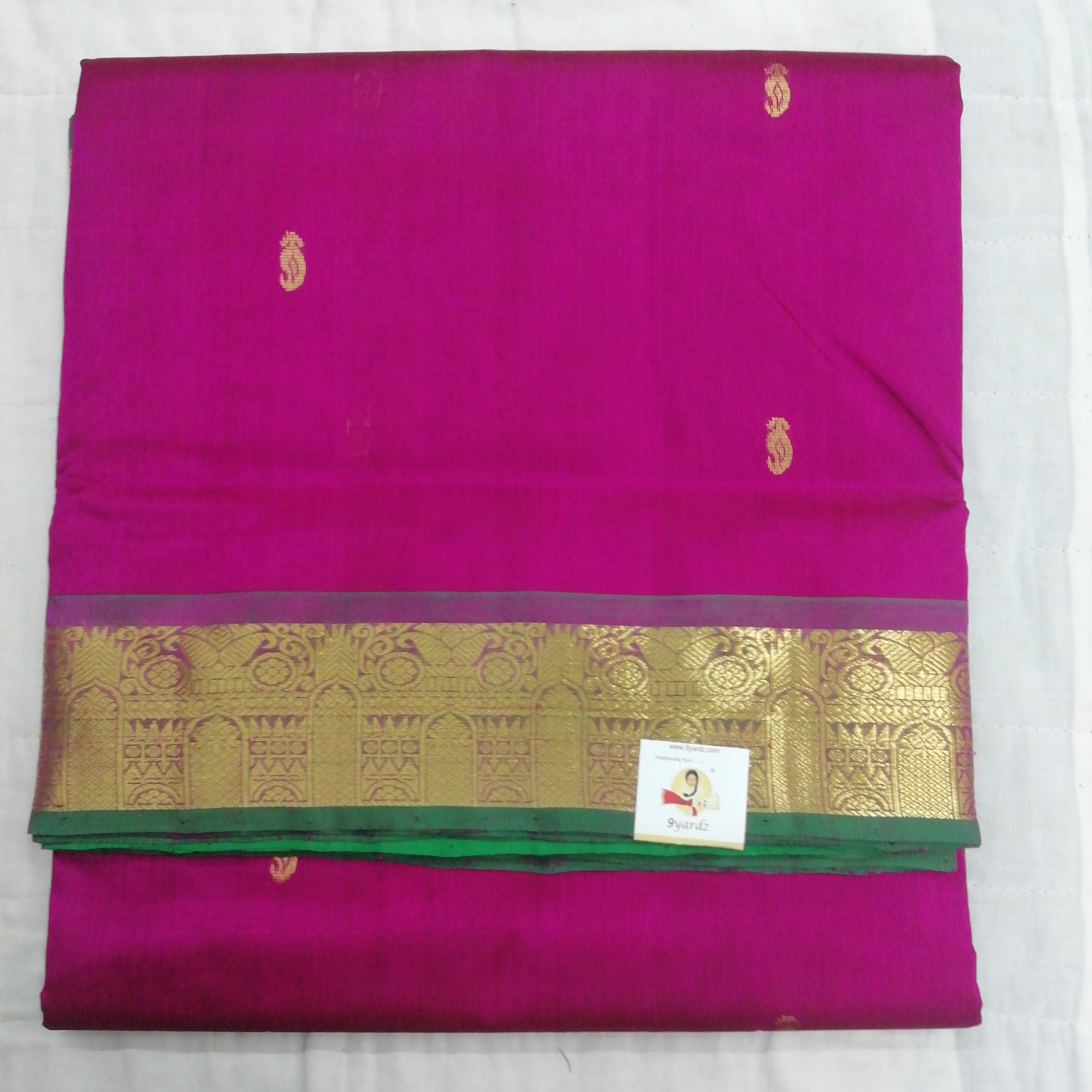 Pure silk cotton with butta -10 yards madisar