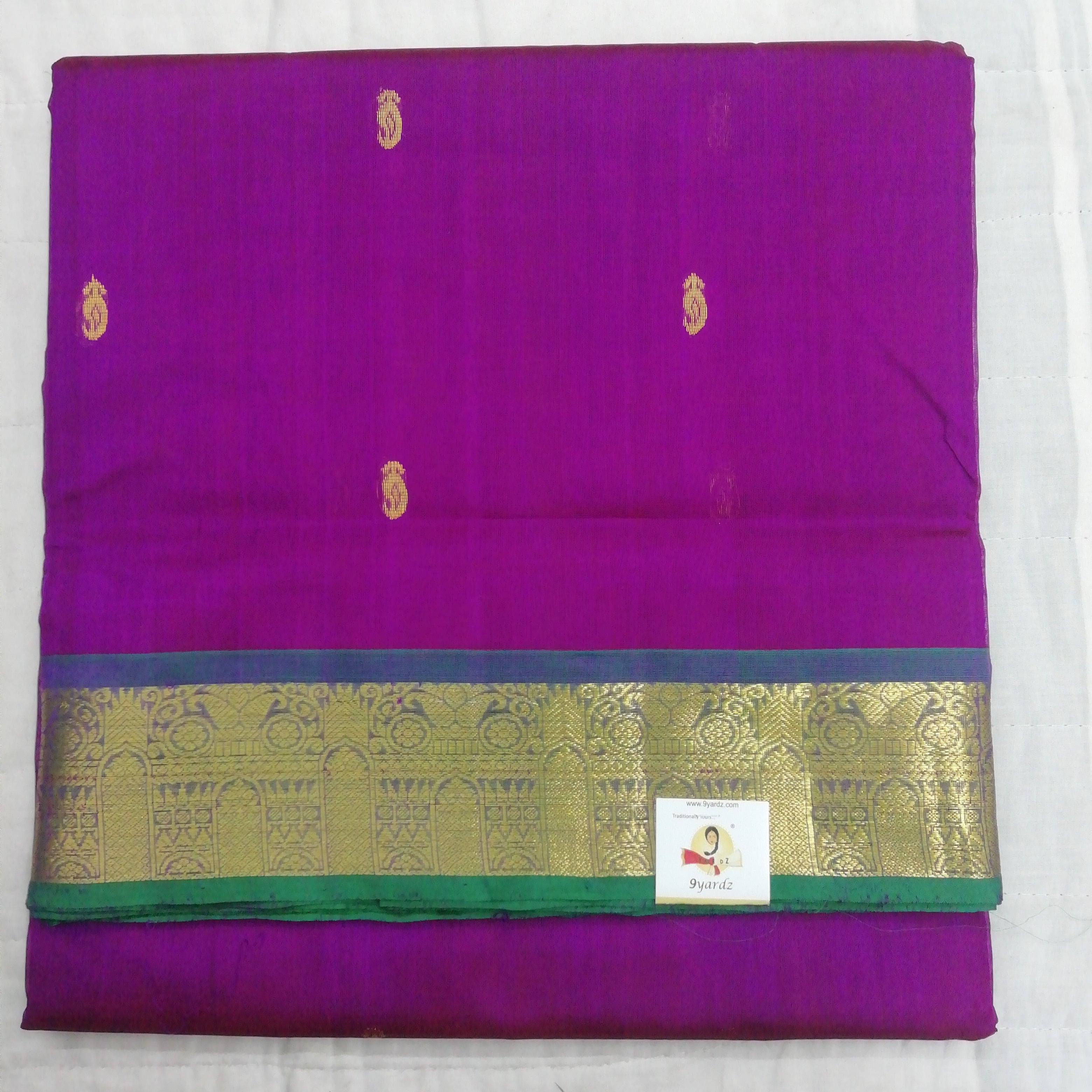 Pure silk cotton with butta -10 yards madisar
