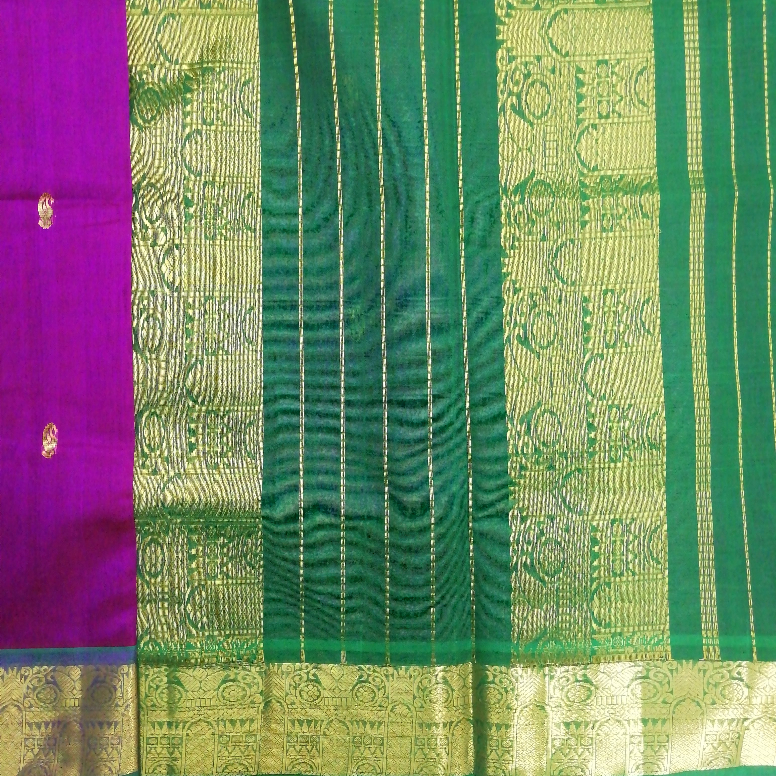 Pure silk cotton with butta -10 yards madisar