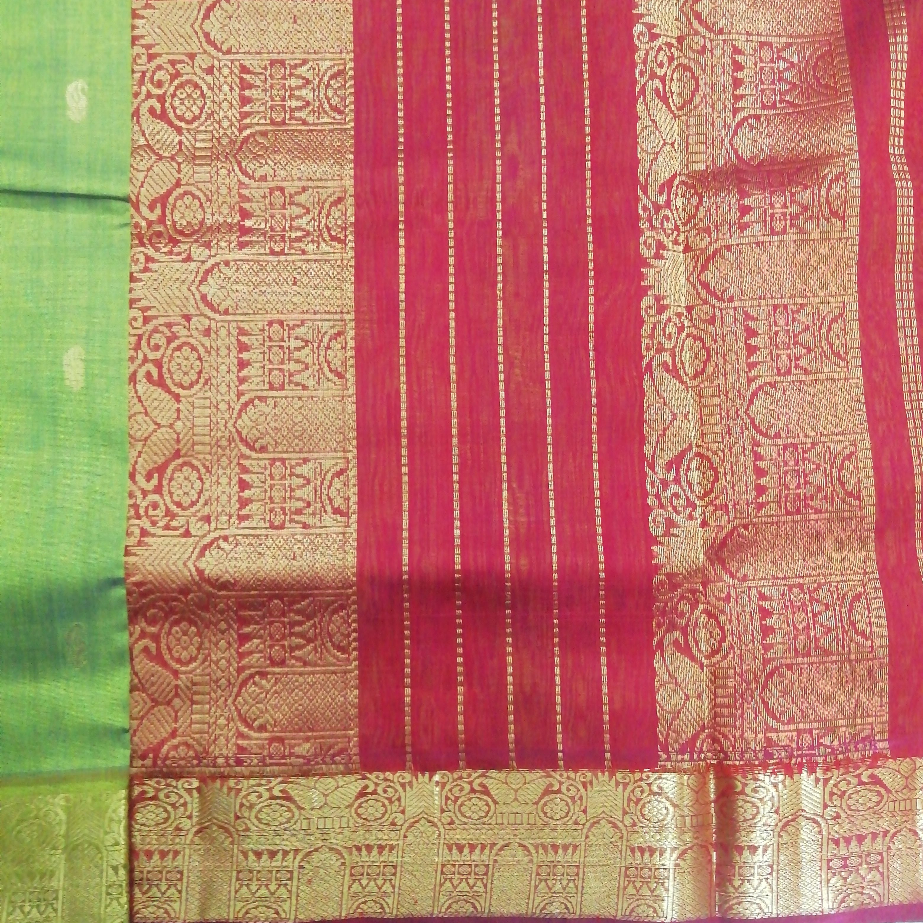 Pure silk cotton with butta -10 yards madisar