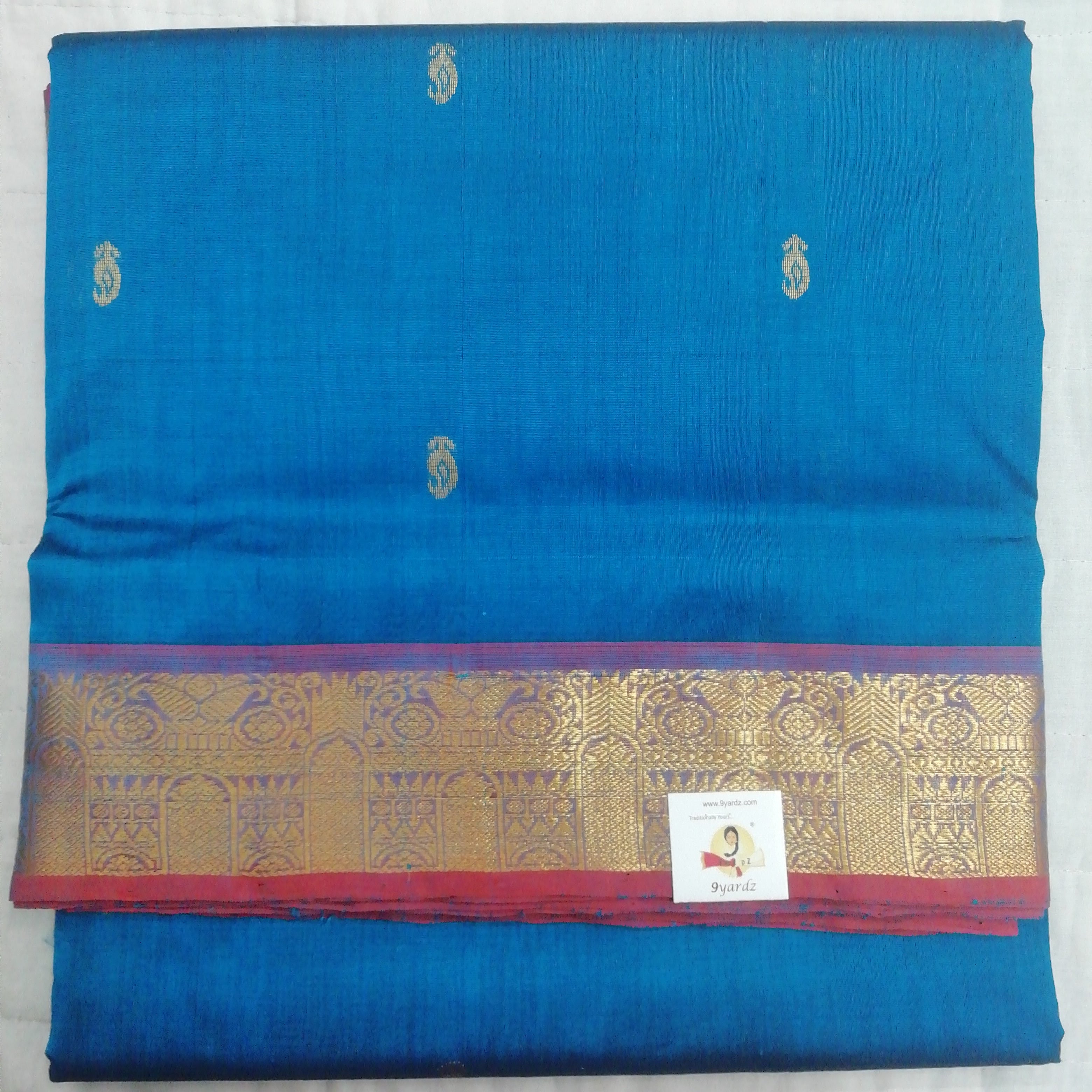 Pure silk cotton with butta -10 yards madisar