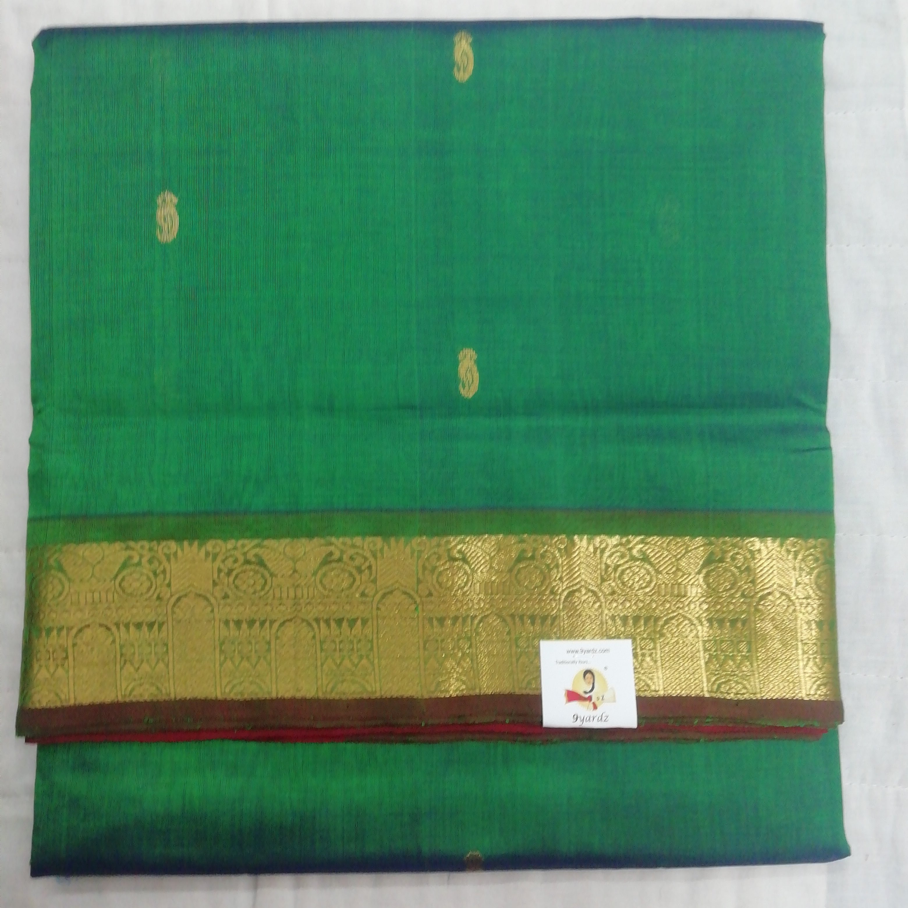 Pure silk cotton with butta -10 yards madisar