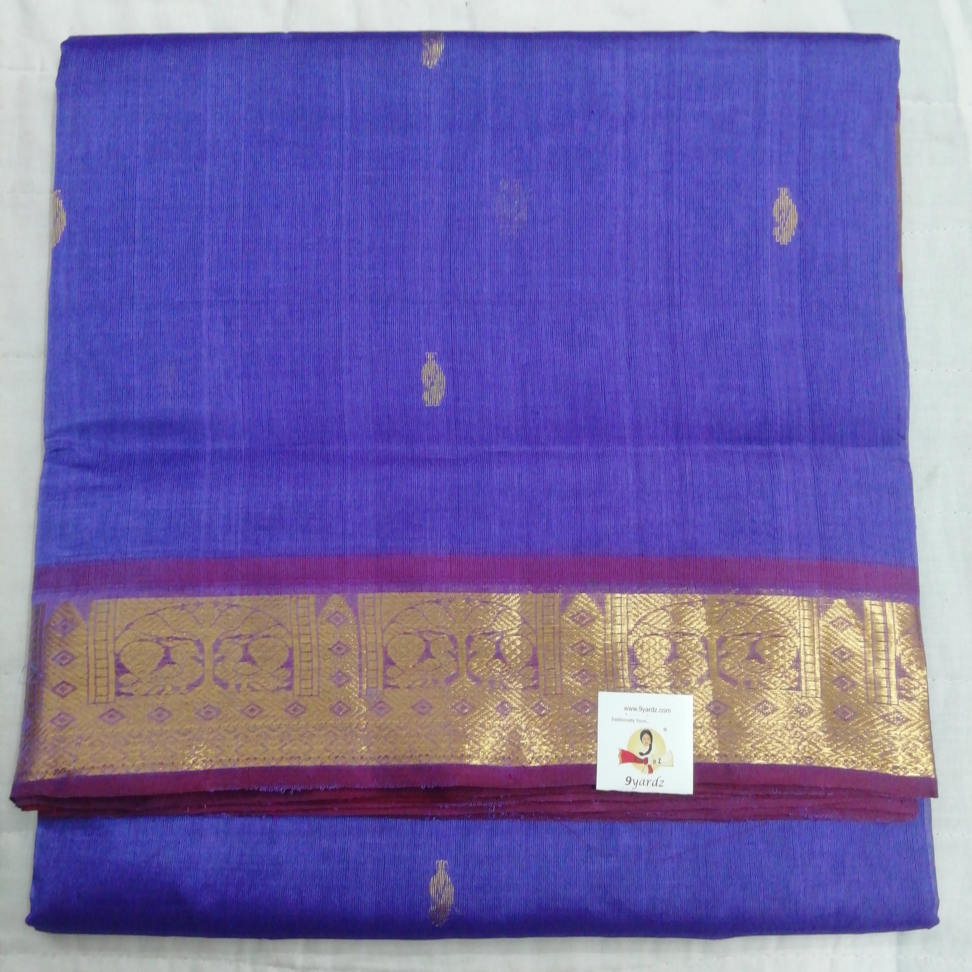 Pure silk cotton with butta -10 yards madisar