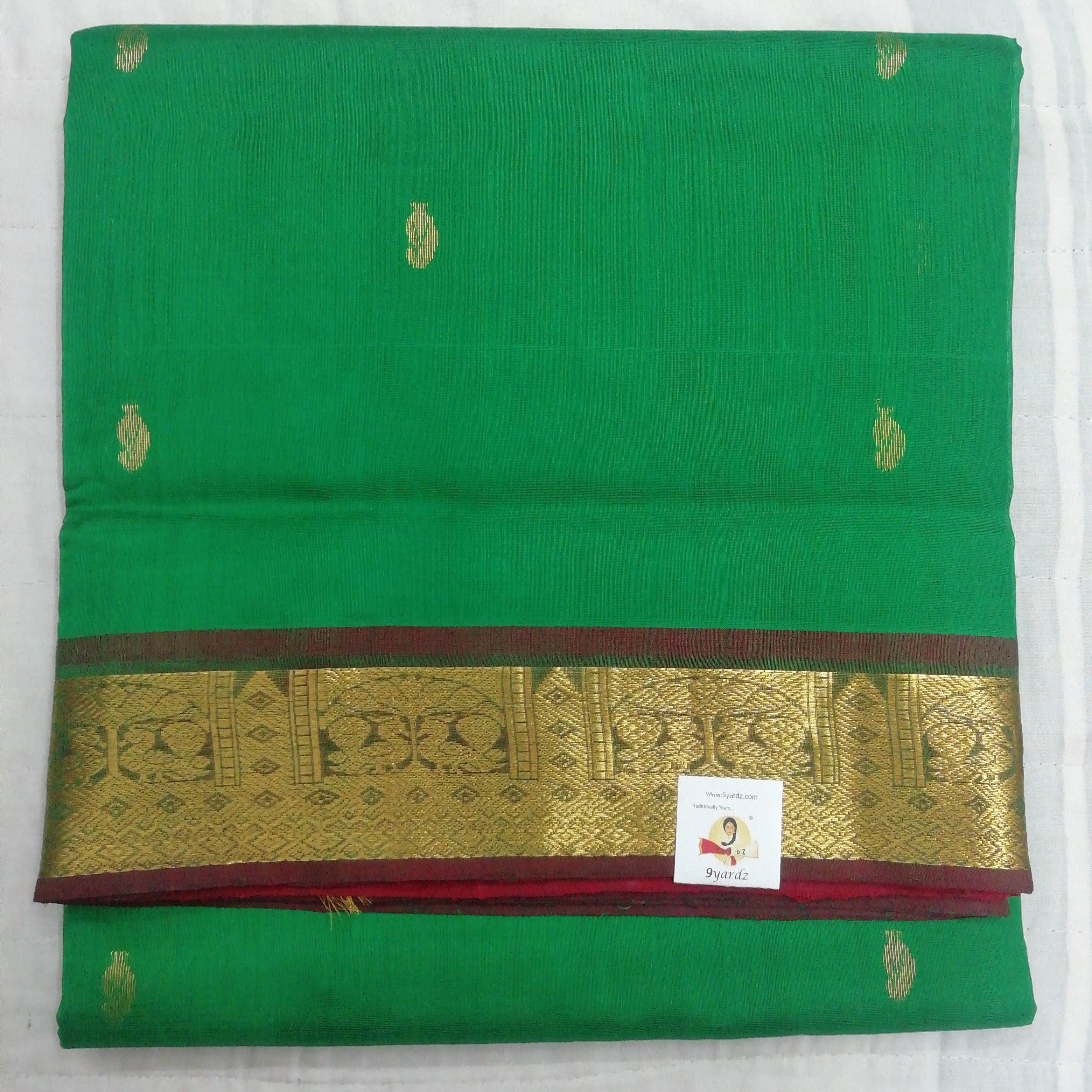 Pure silk cotton with butta -10 yards madisar