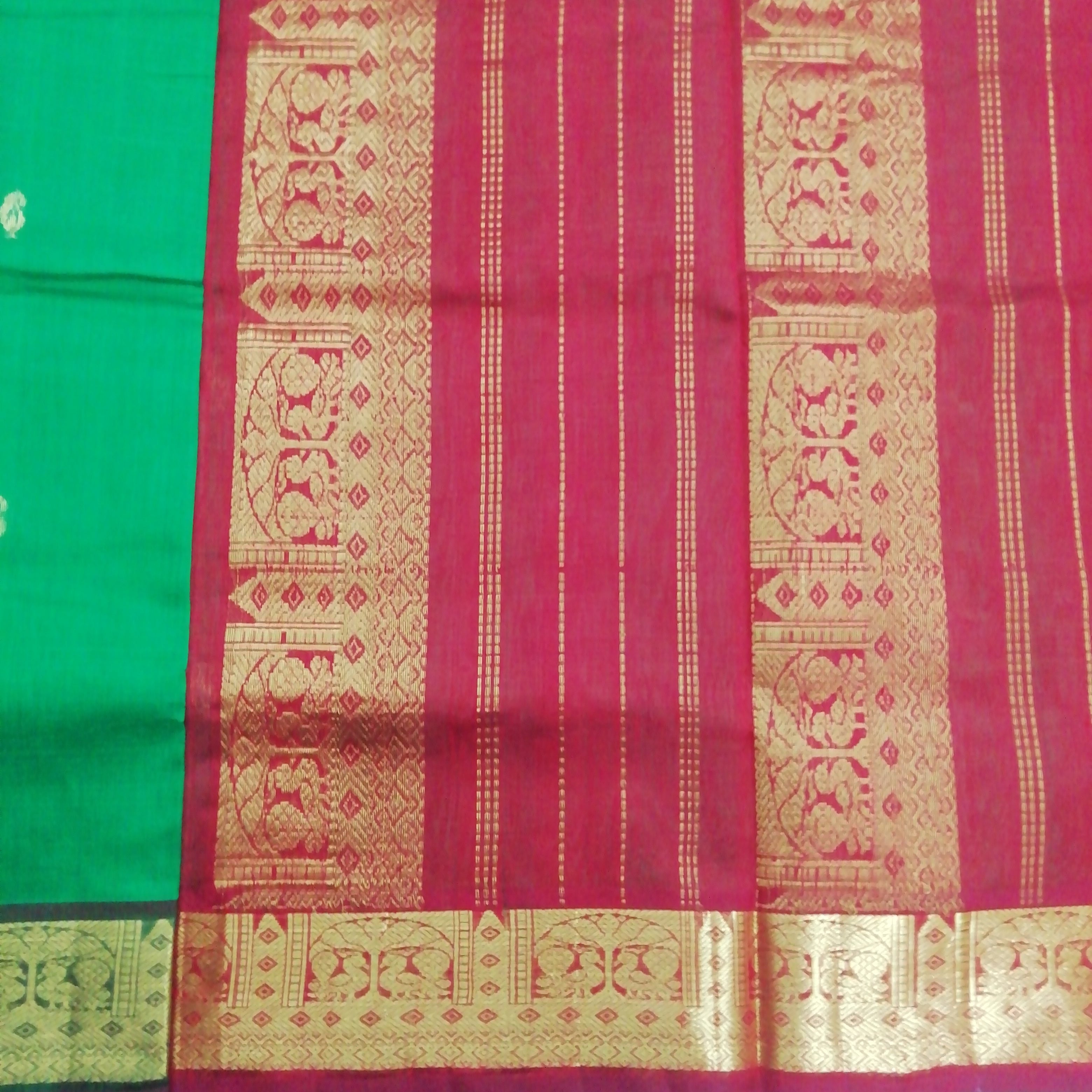 Pure silk cotton with butta -10 yards madisar