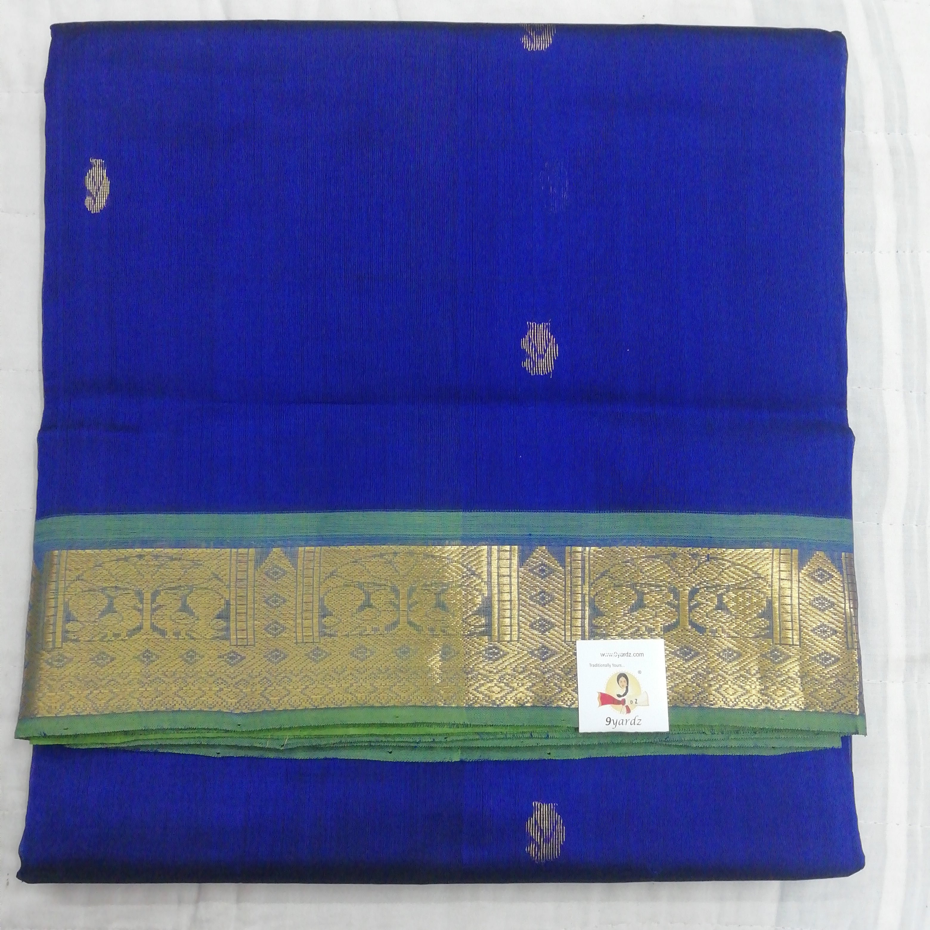 Pure silk cotton with butta -10 yards madisar