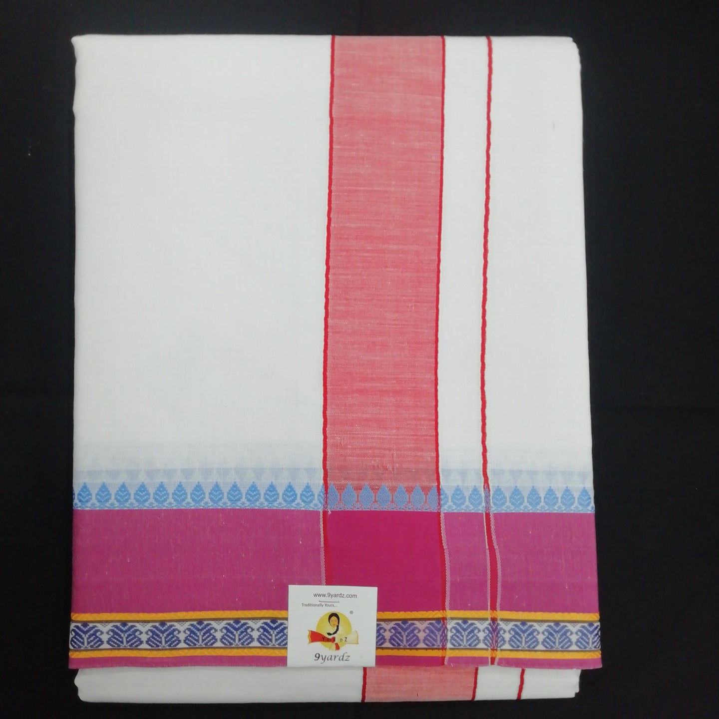 Dhoti 9*5 cotton Jacquard border