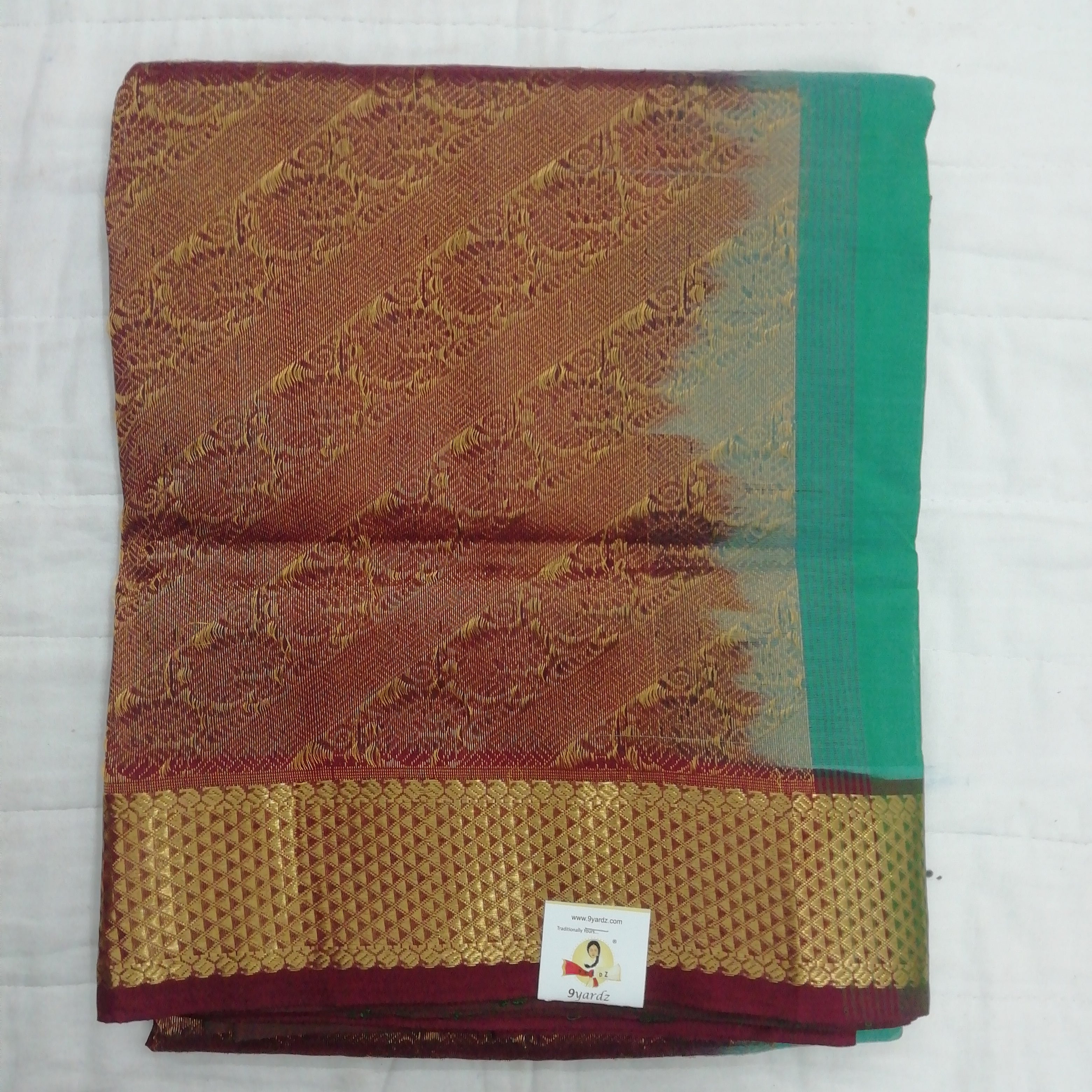 Pure silk cotton- Reverse Pallu- Semi Korvai