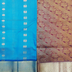 Pure silk cotton- Reverse Pallu- Semi Korvai