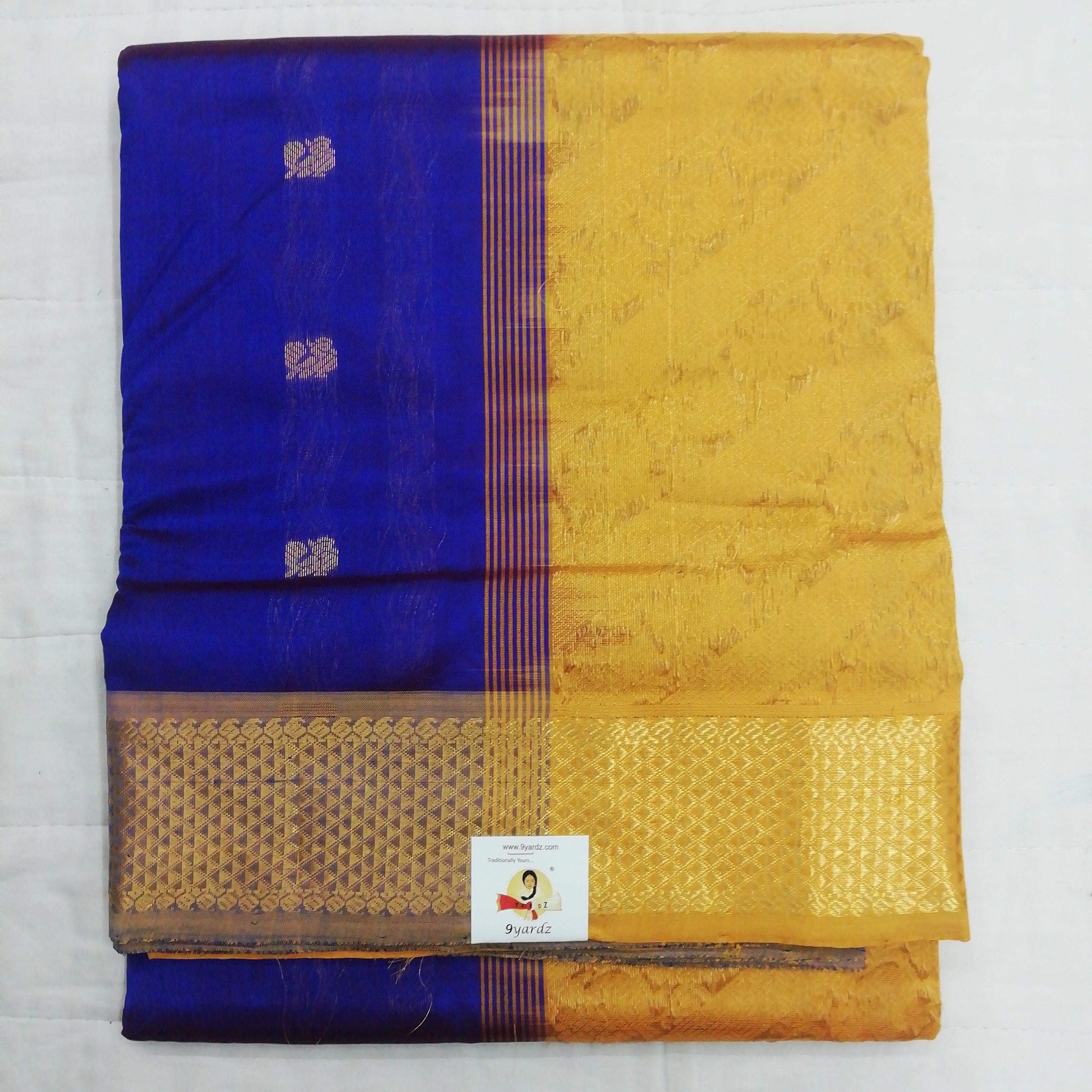Pure silk cotton- Reverse Pallu- Semi Korvai