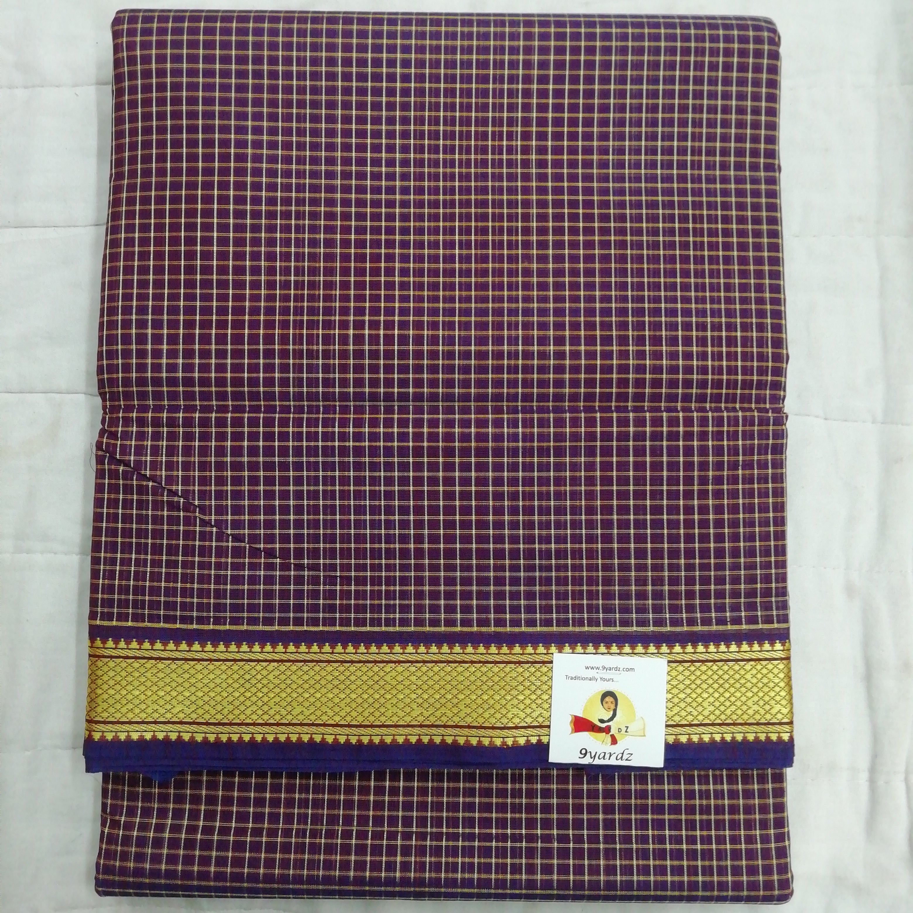Devendra/Kodambakkam 10yardz( checked zari border)