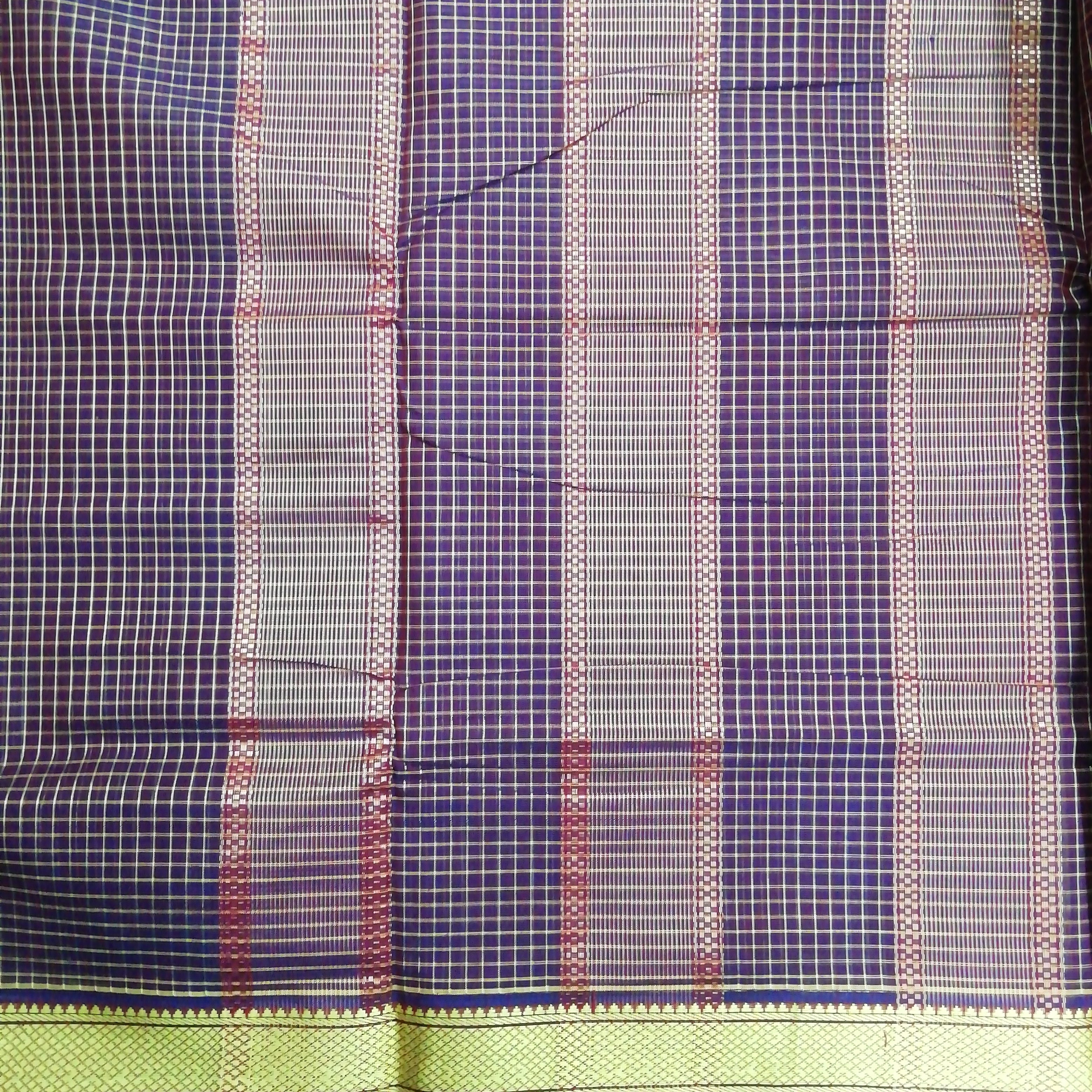 Devendra/Kodambakkam 10yardz( checked zari border)