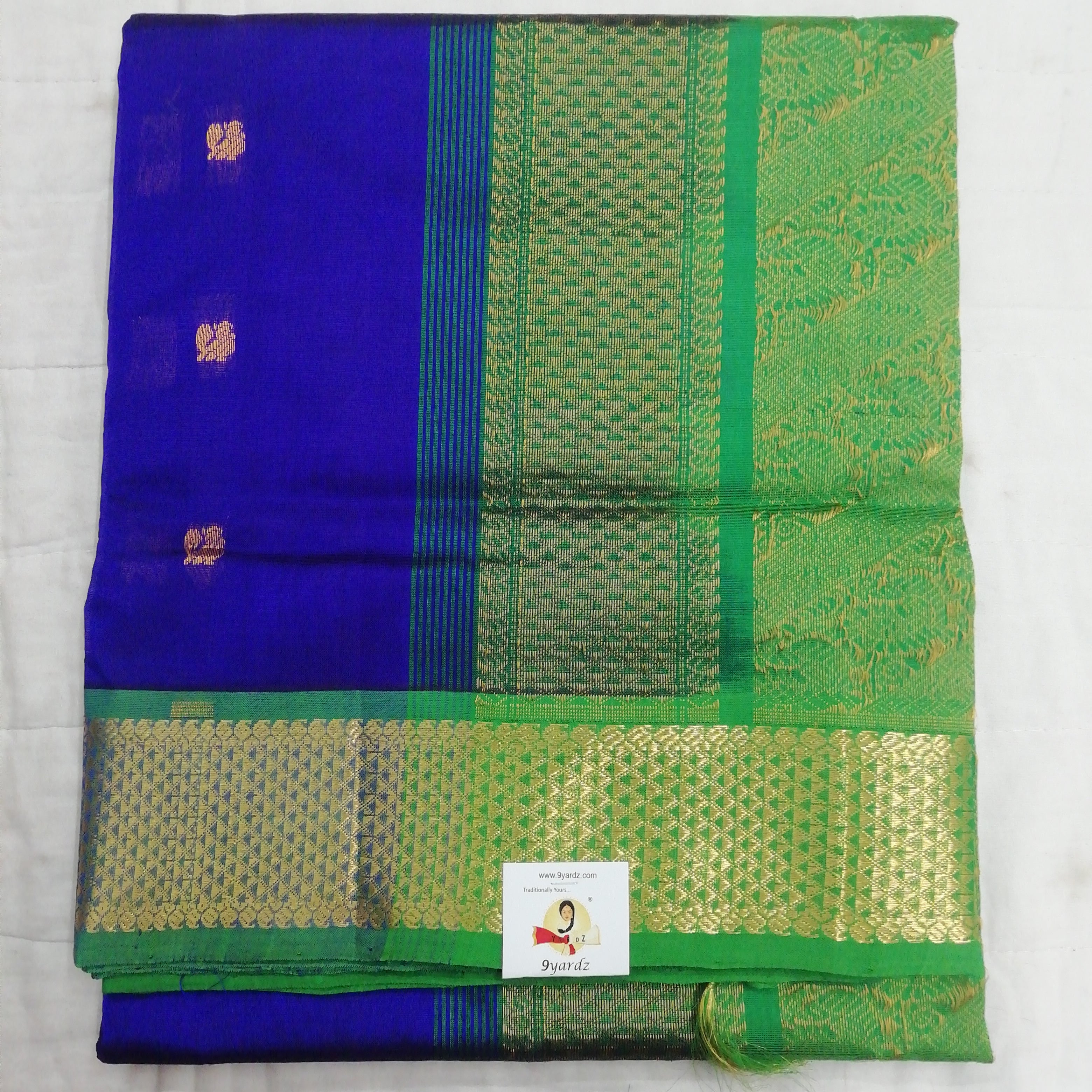 Pure silk cotton- Reverse Pallu- Semi Korvai