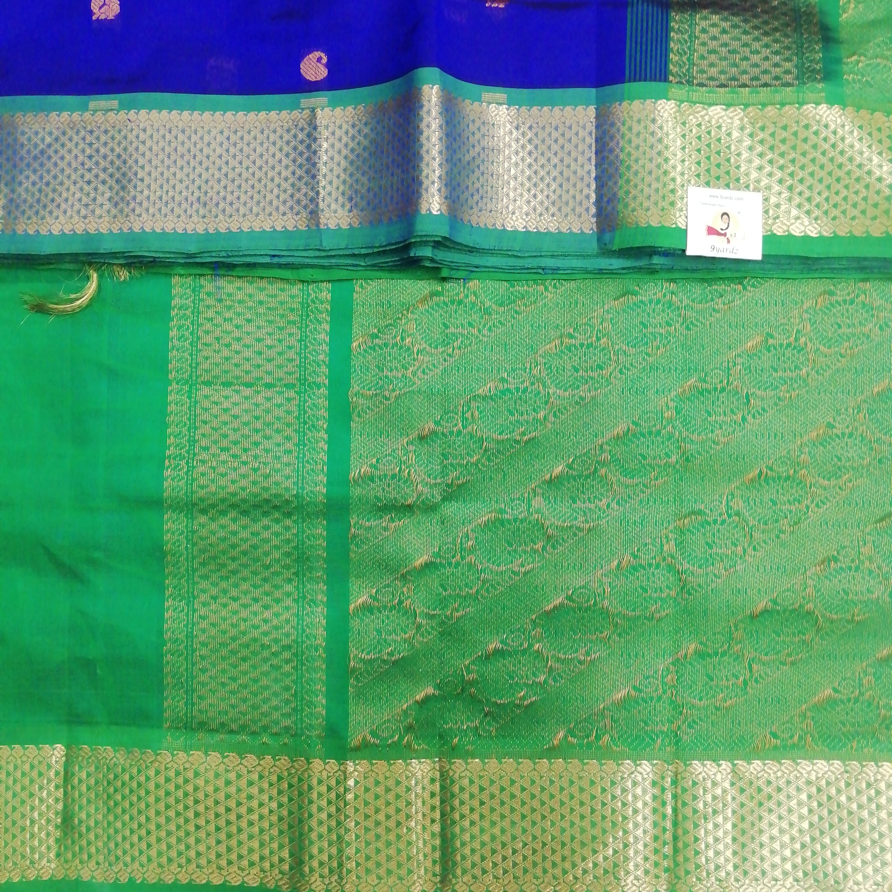 Pure silk cotton- Reverse Pallu- Semi Korvai