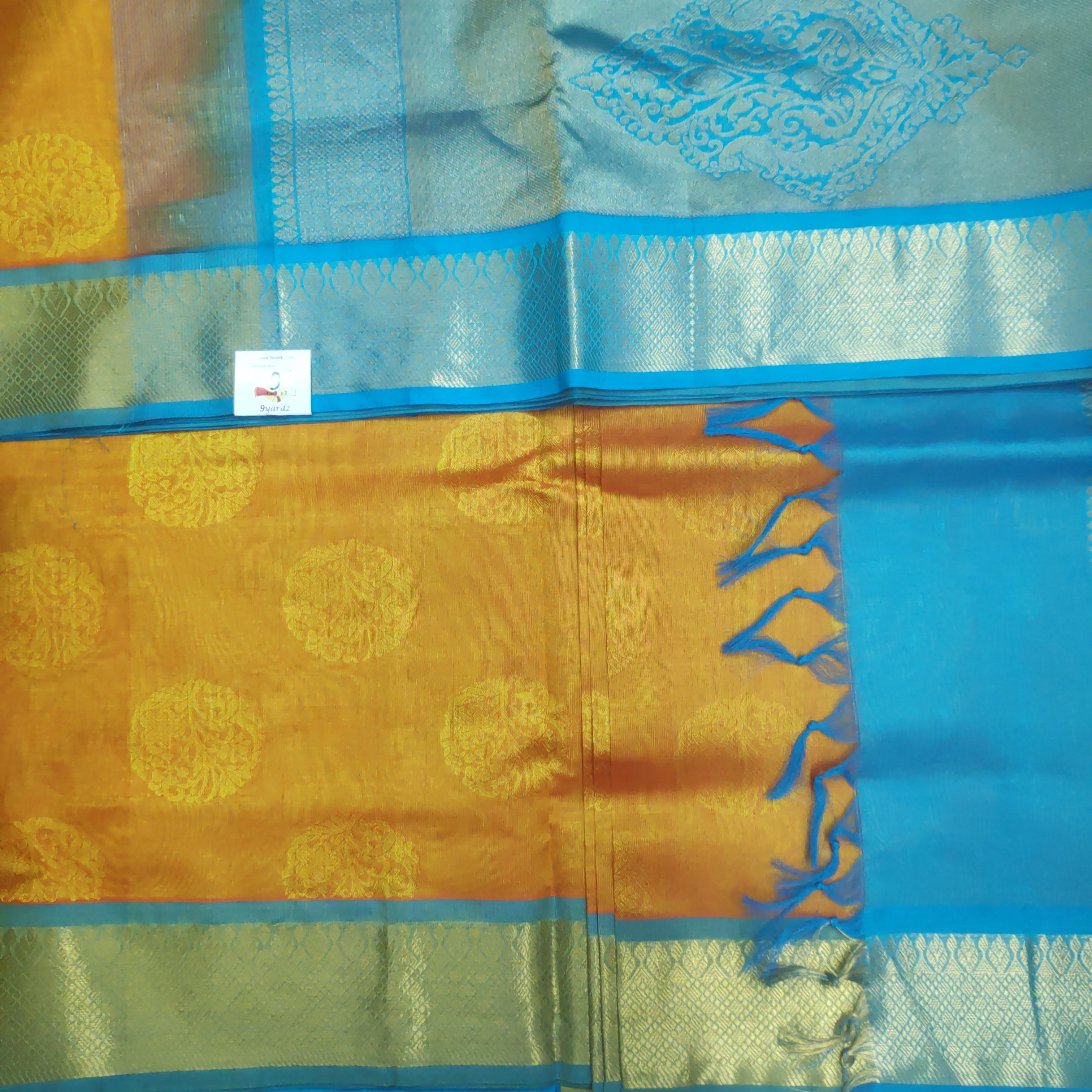 Pure silk cotton- embossed, 10 yards madisar