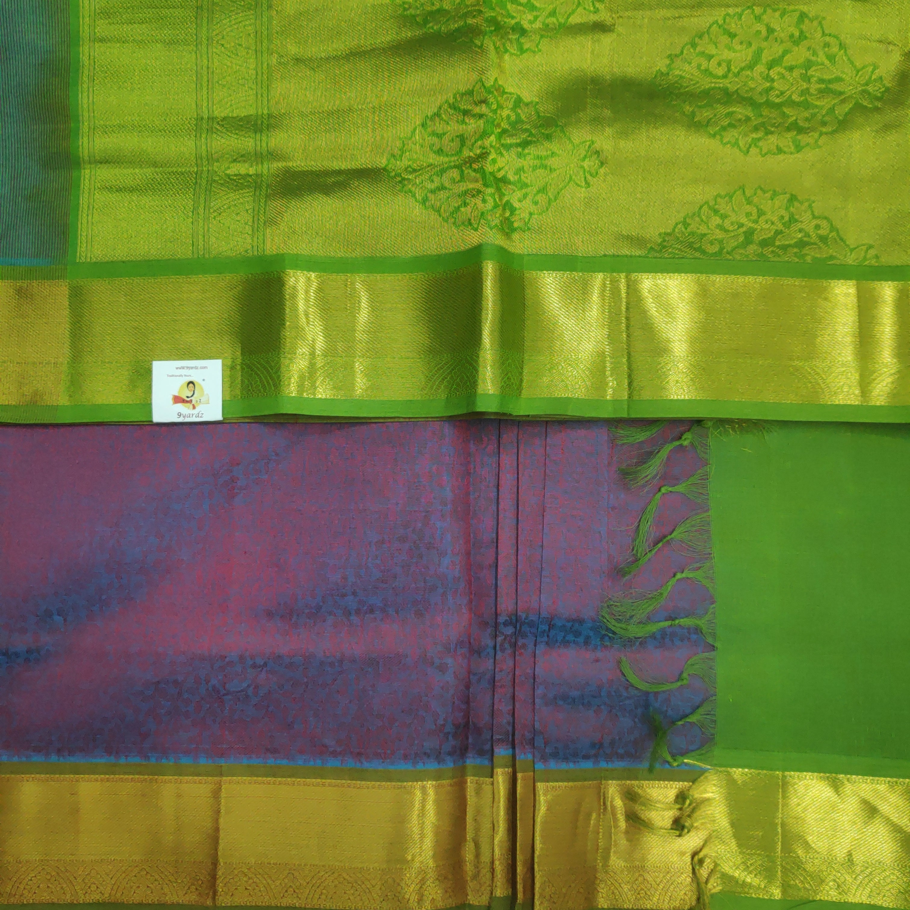 Pure silk cotton- embossed, 10 yards madisar