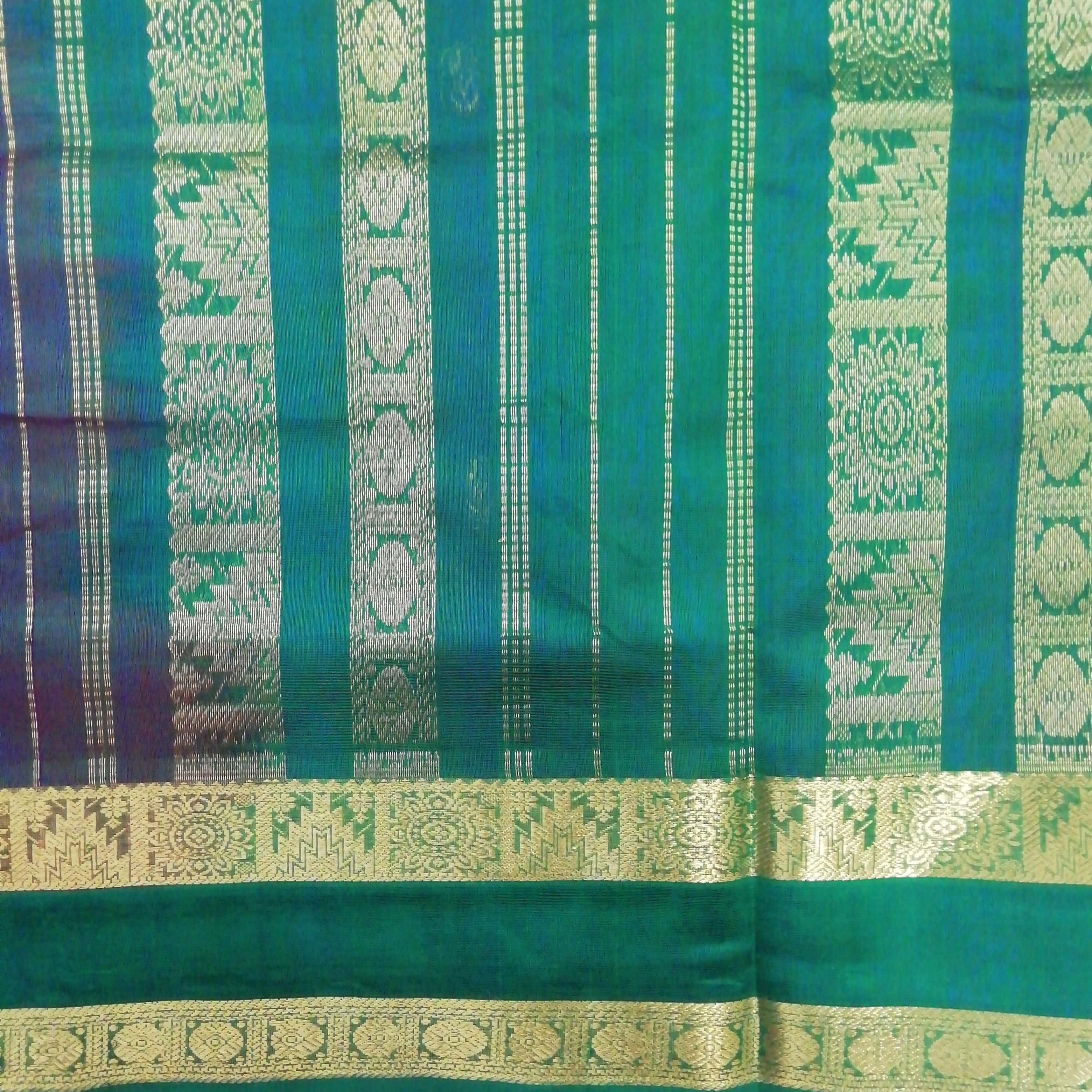 Pure silk cotton, rettai pet with butta-10 yards madisar