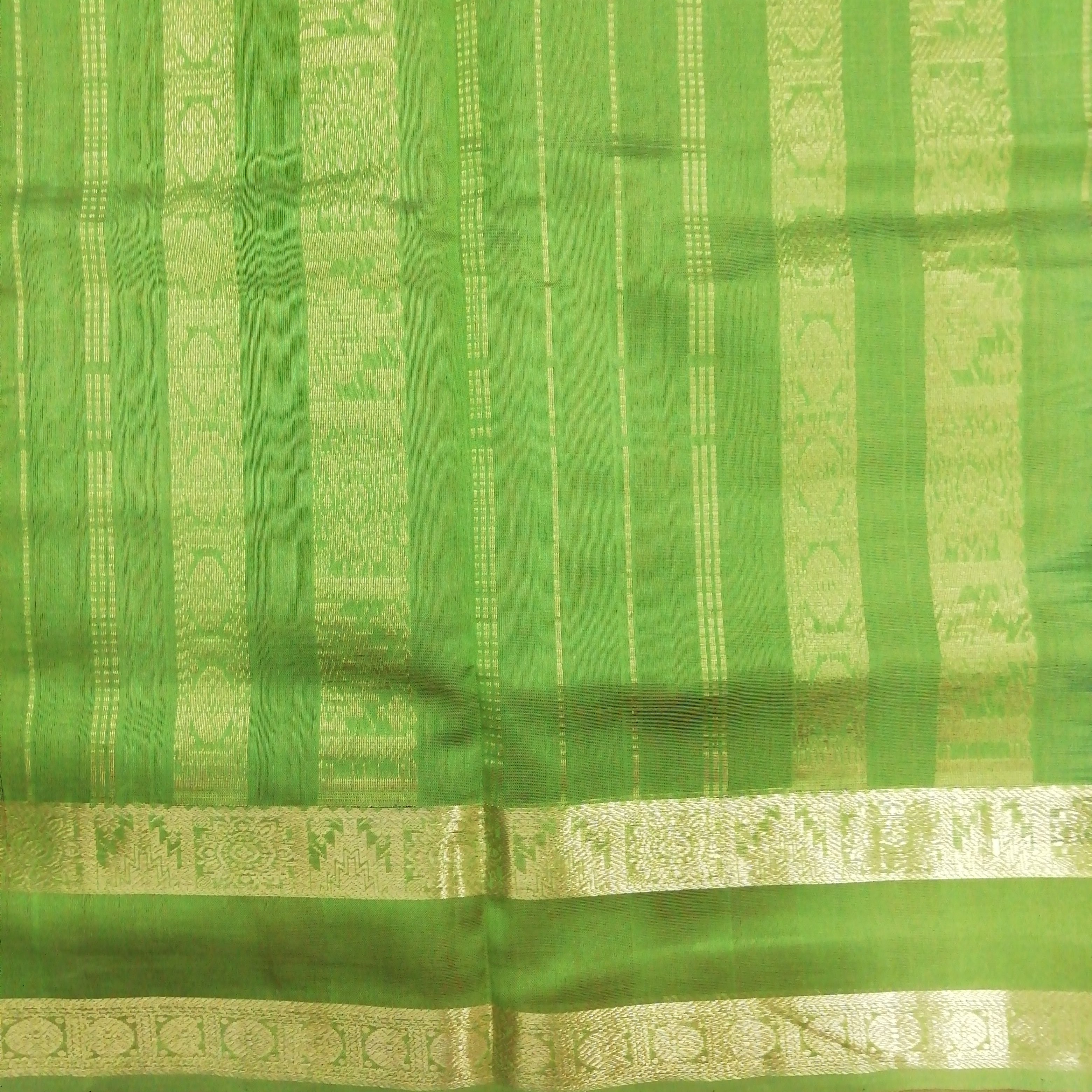 Pure silk cotton, rettai pet with butta-10 yards madisar