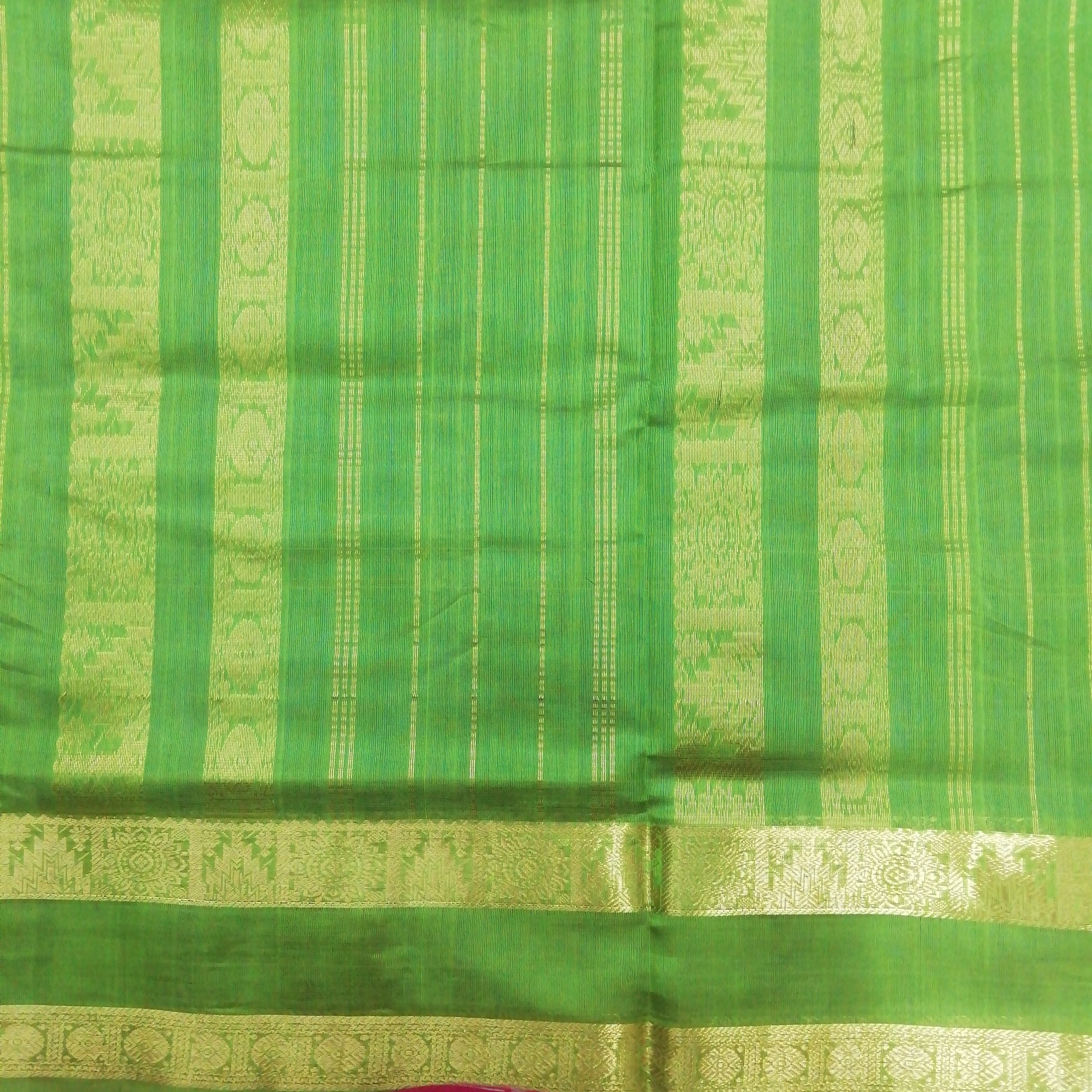 Pure silk cotton, rettai pet with butta-10 yards madisar