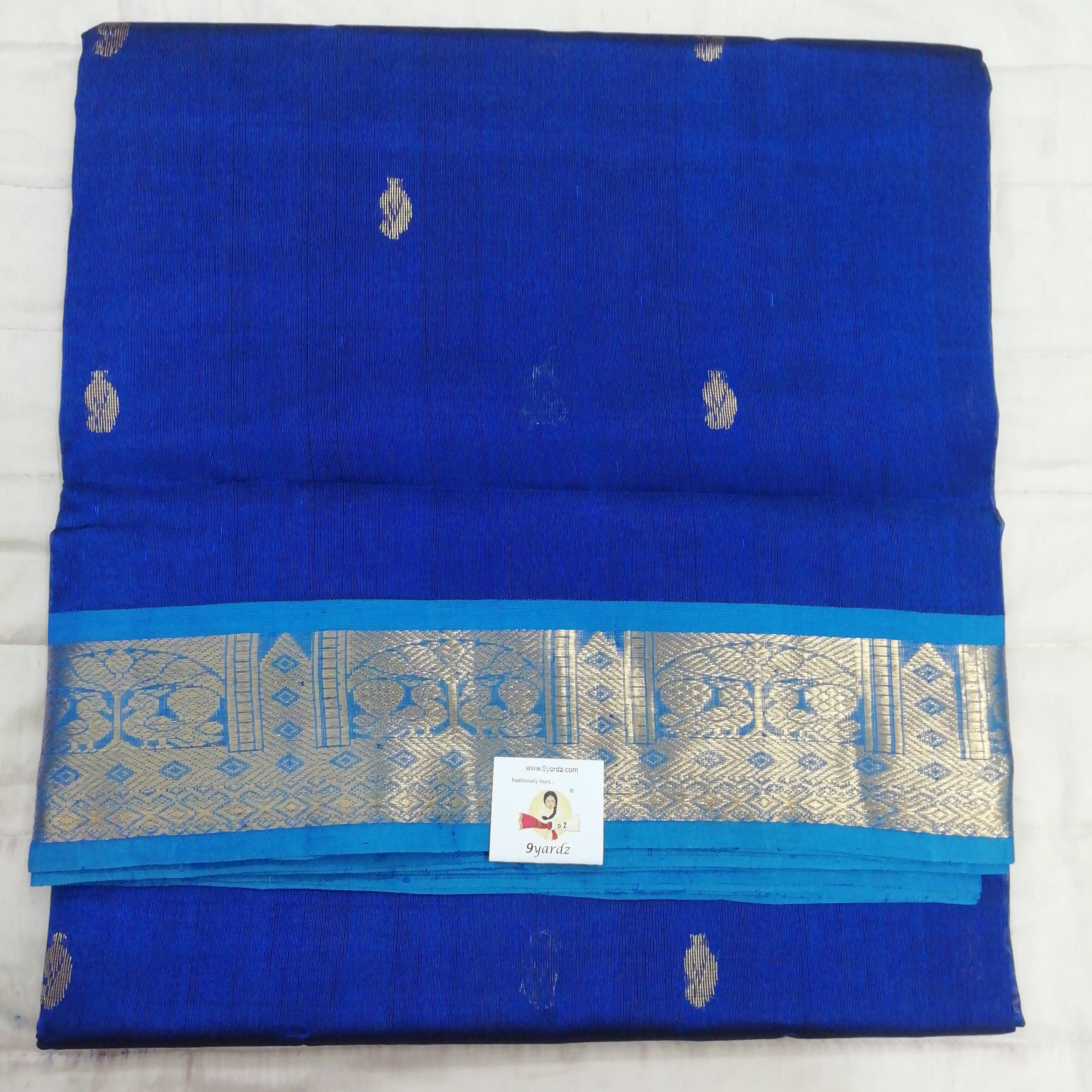 Pure silk cotton with butta -10 yards madisar